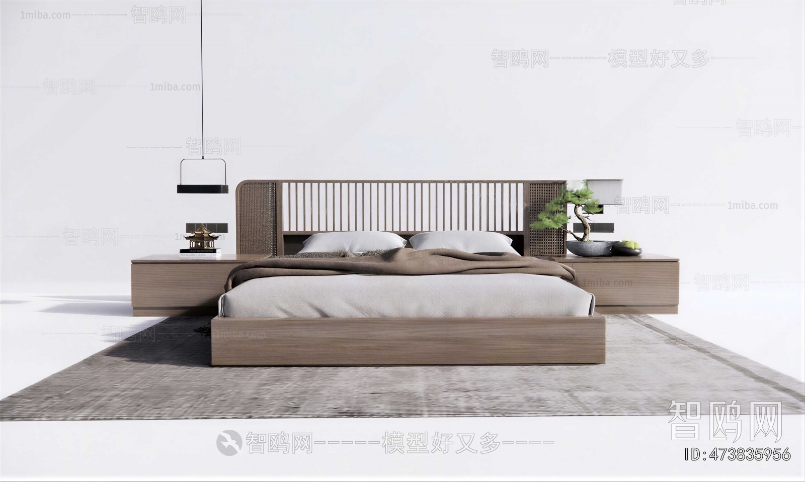 New Chinese Style Double Bed