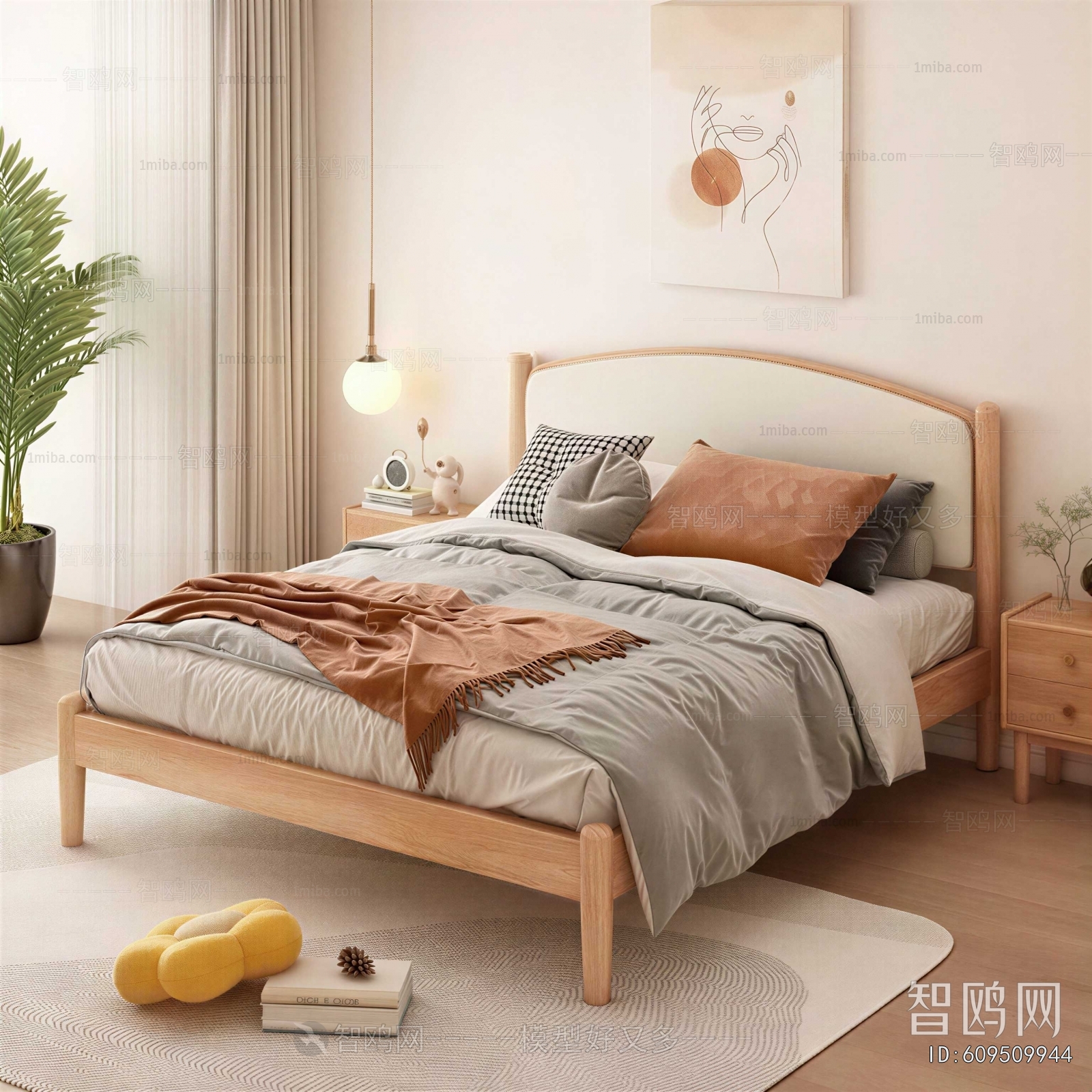 Nordic Style Double Bed