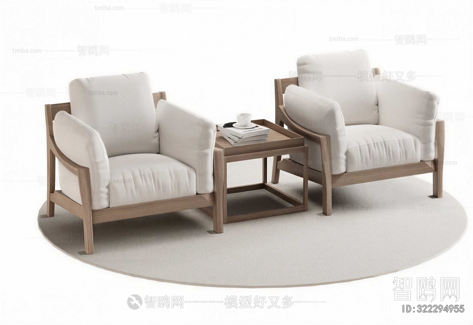 New Chinese Style Single Sofa