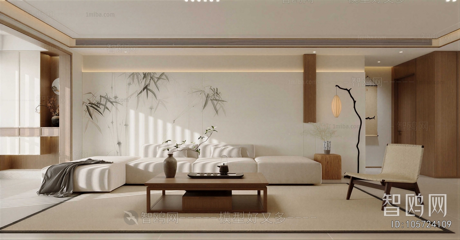 New Chinese Style A Living Room