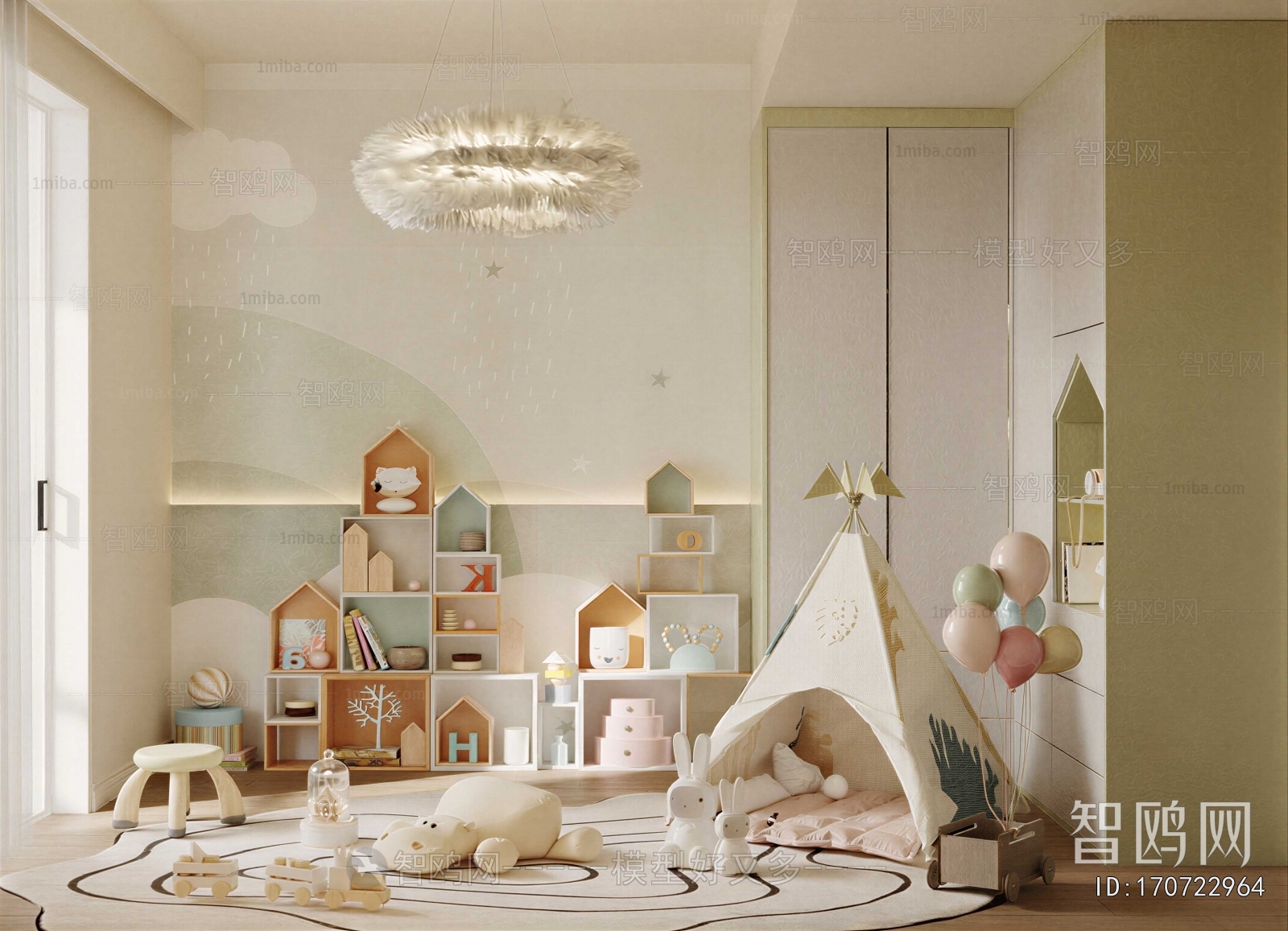 Modern Children's Room Activity Room