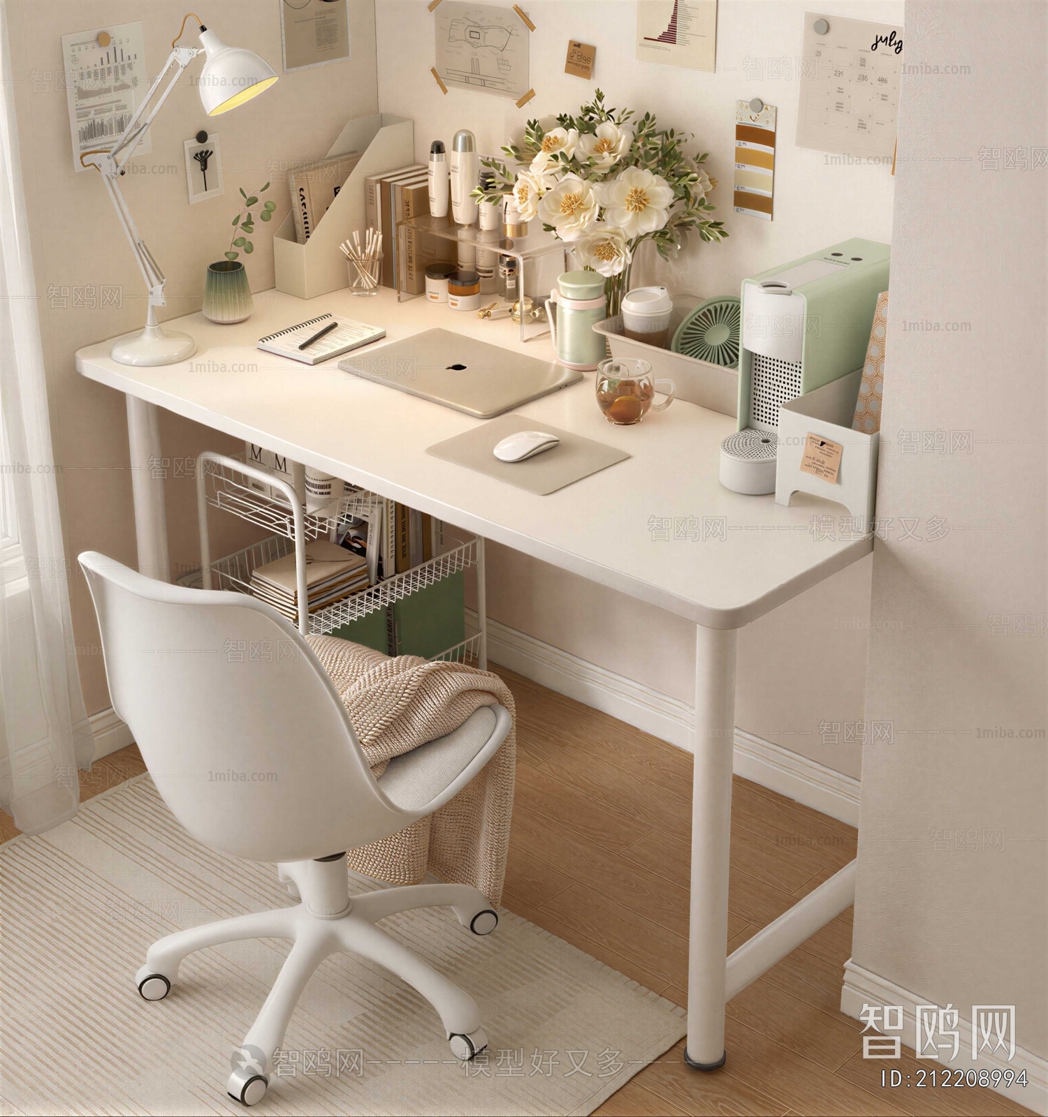 Nordic Style Computer Desk And Chair