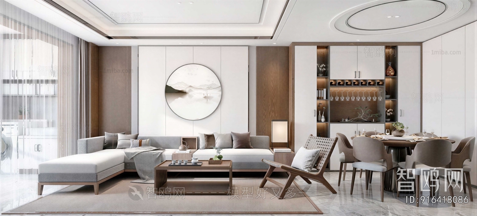 New Chinese Style A Living Room