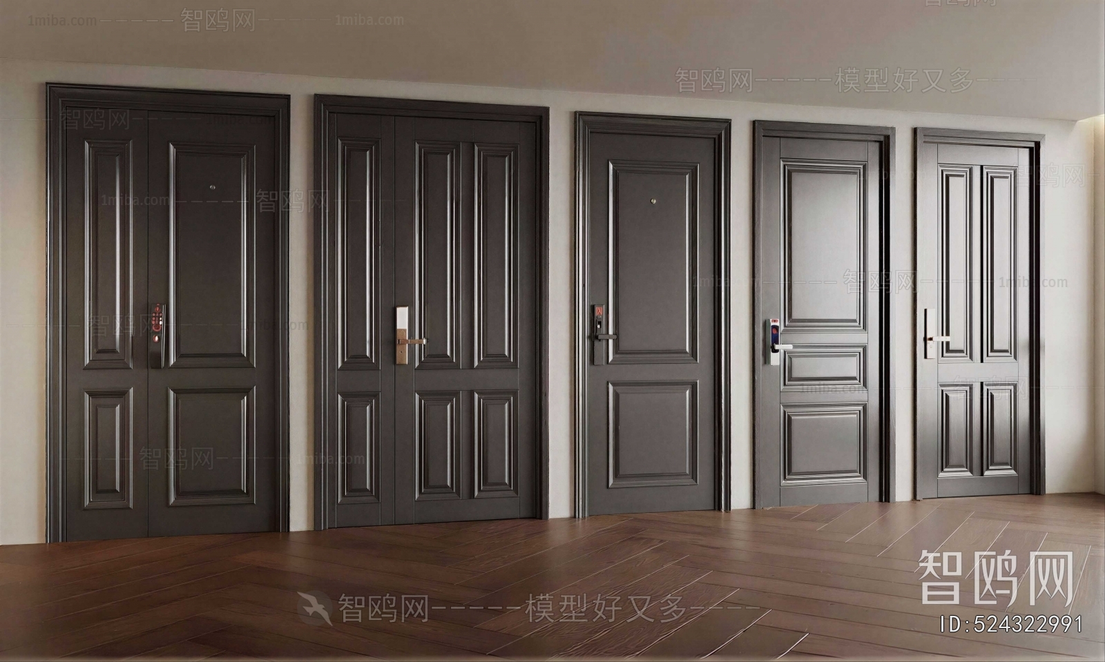 Simple European Style Single Door
