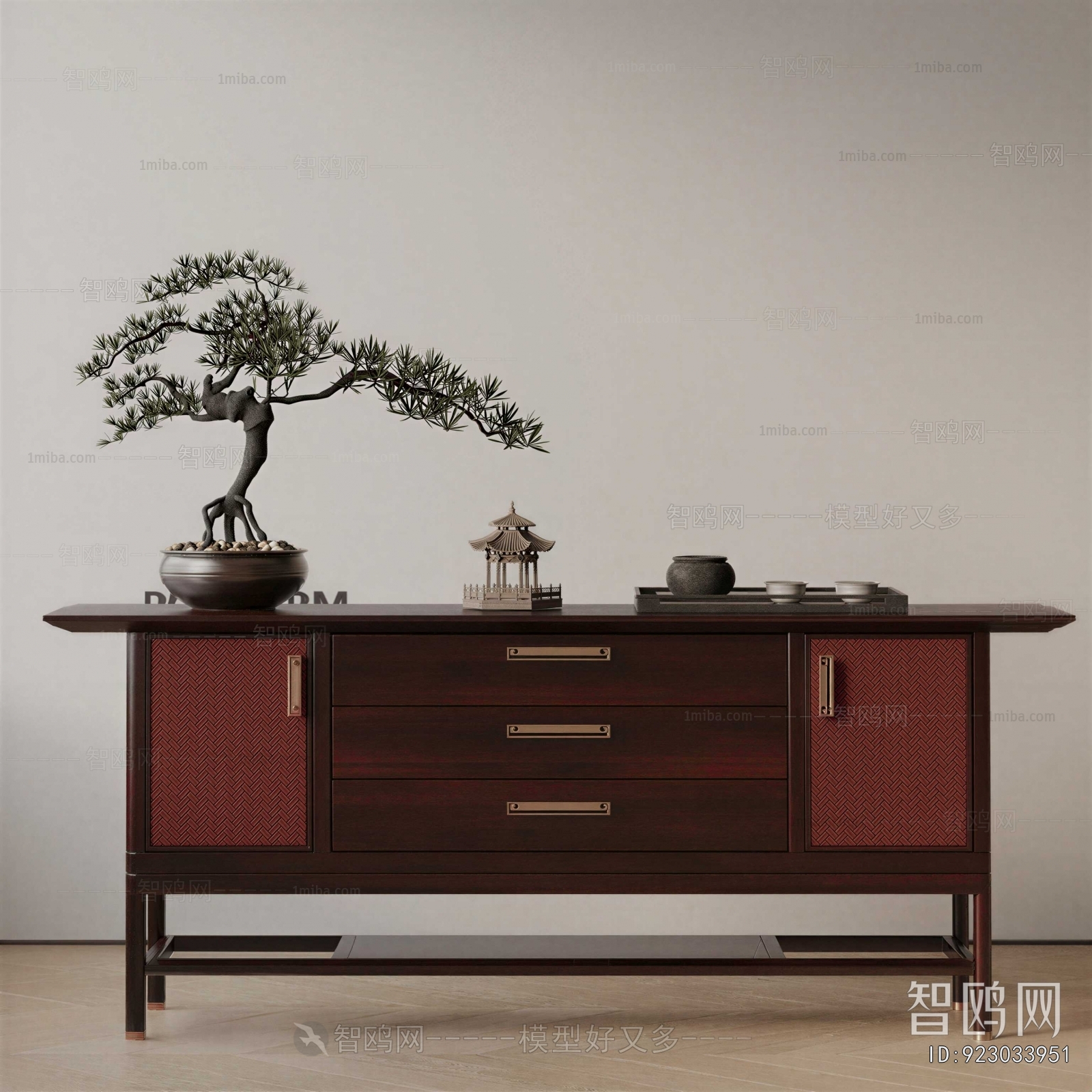 New Chinese Style Entrance Cabinet