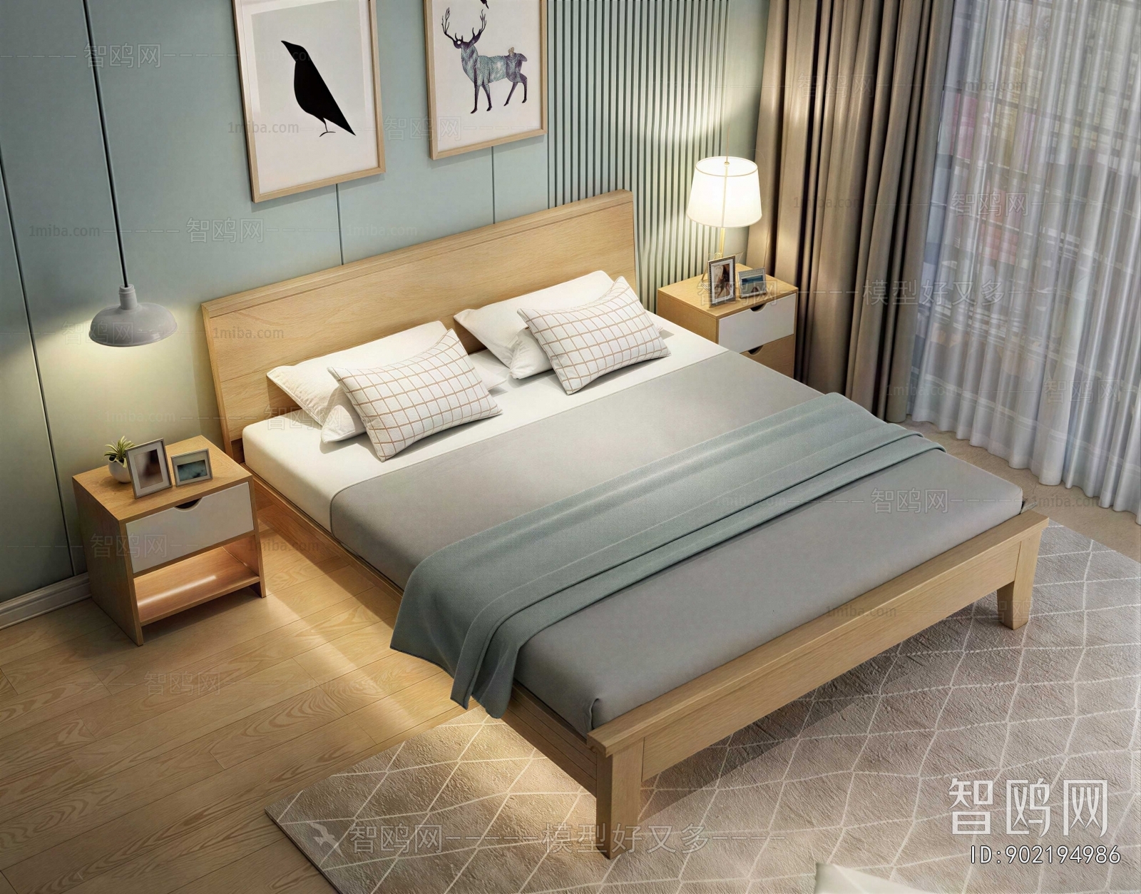 Nordic Style Double Bed