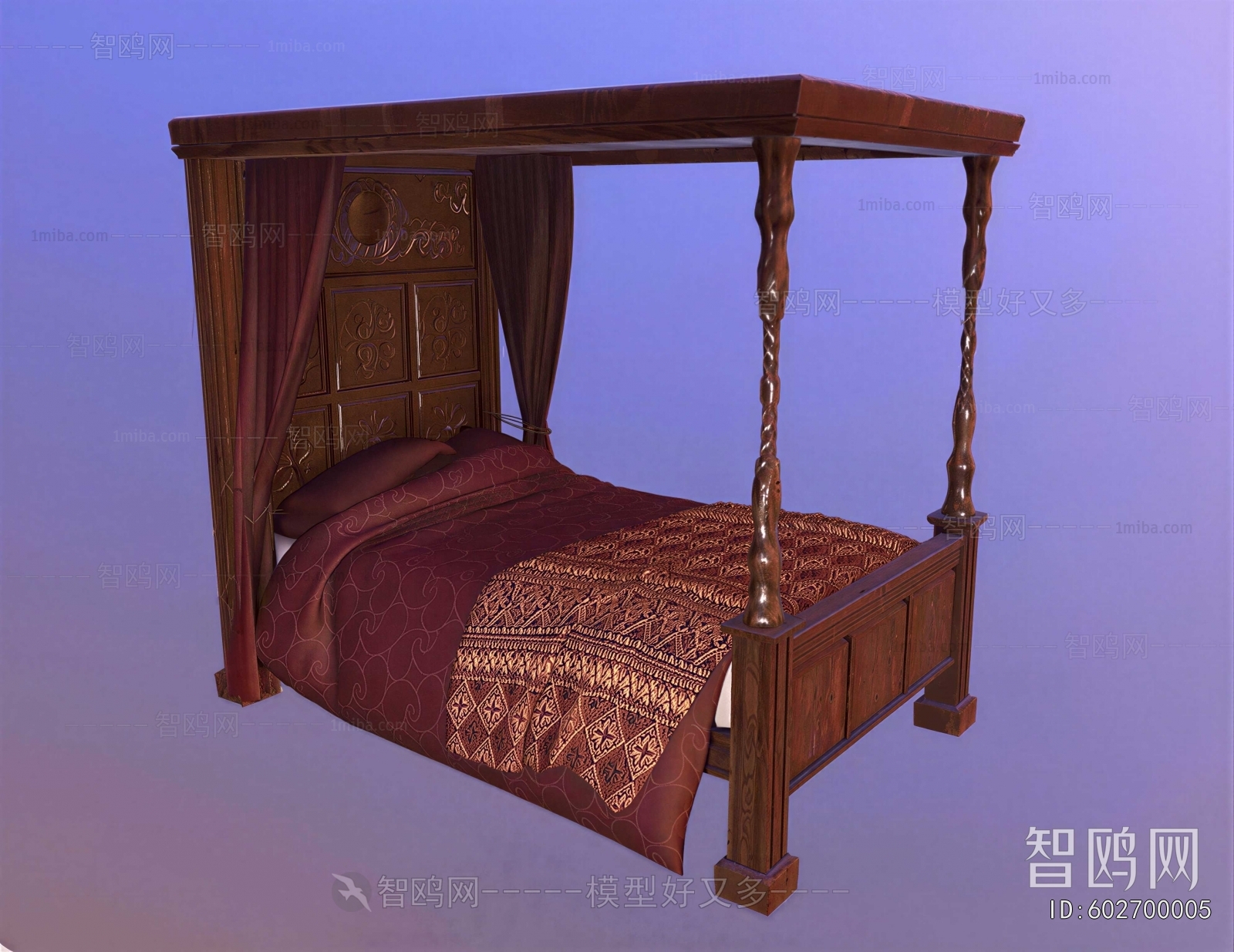 Retro Style Double Bed