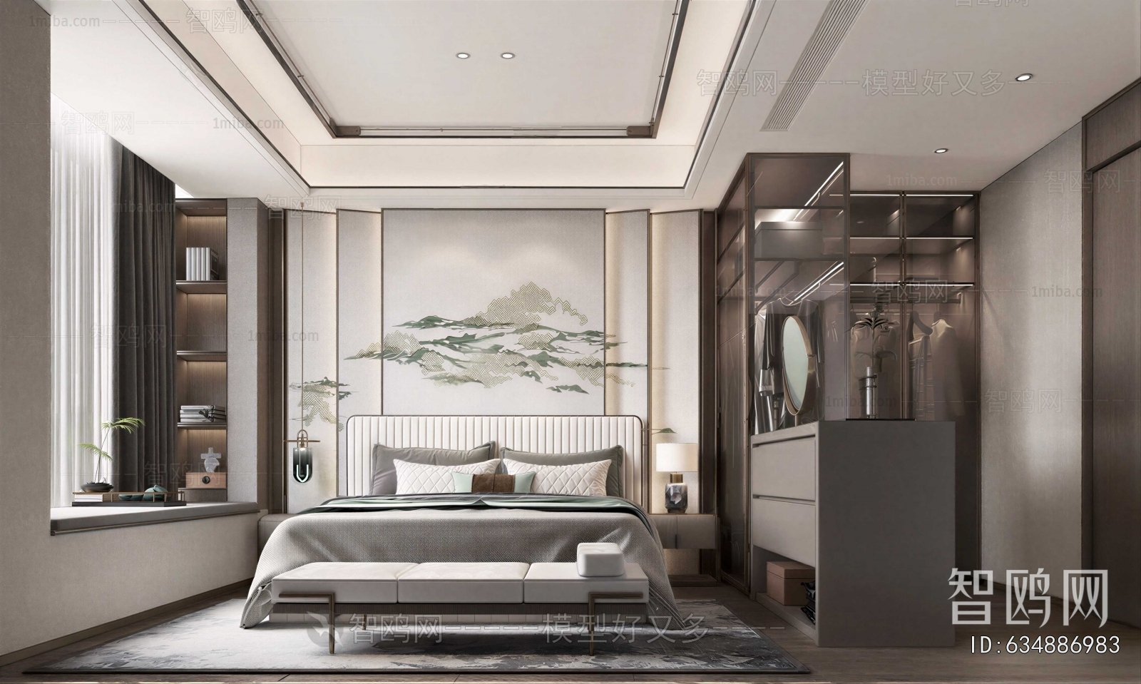 New Chinese Style Bedroom