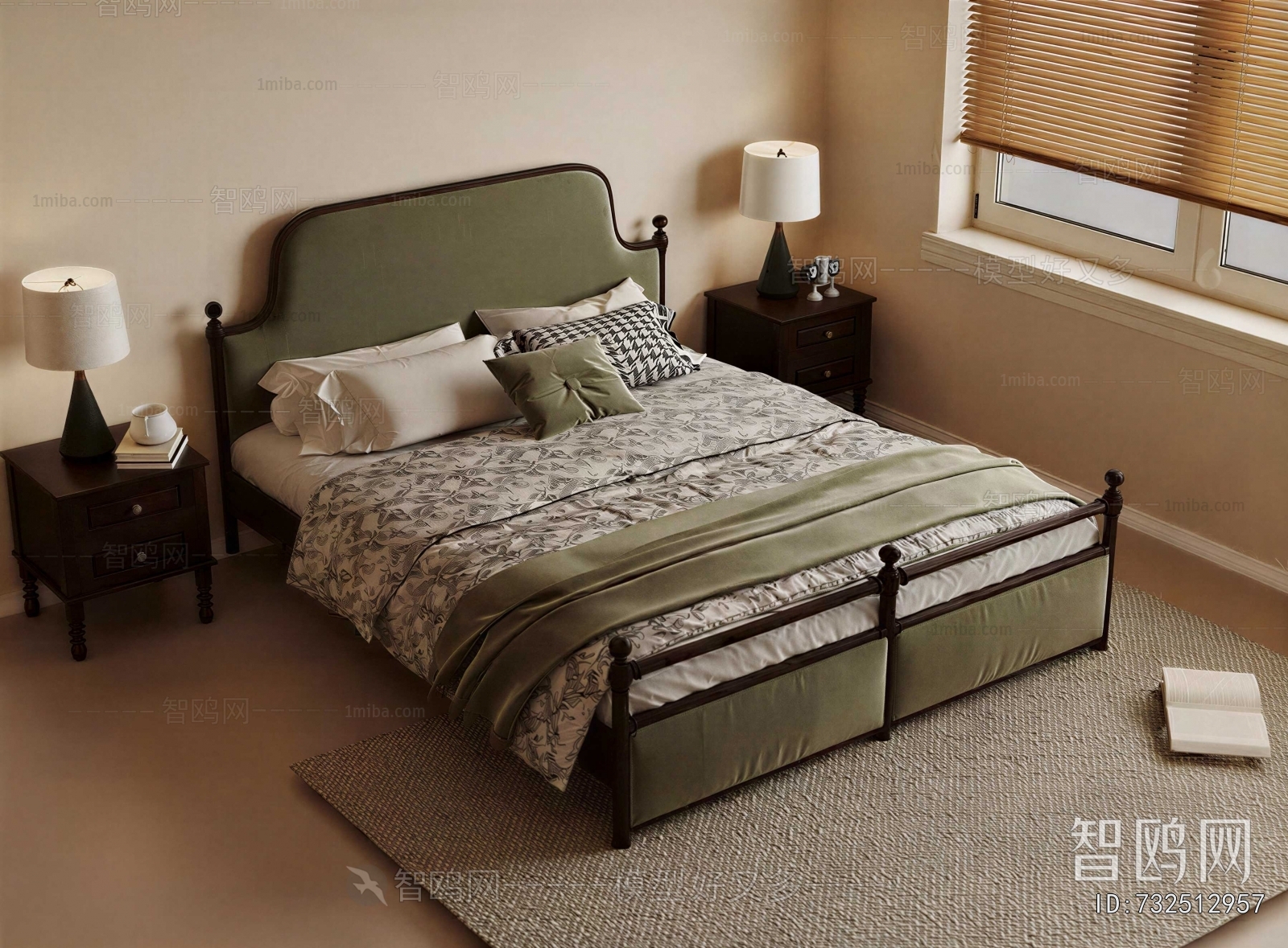 Retro Style Double Bed