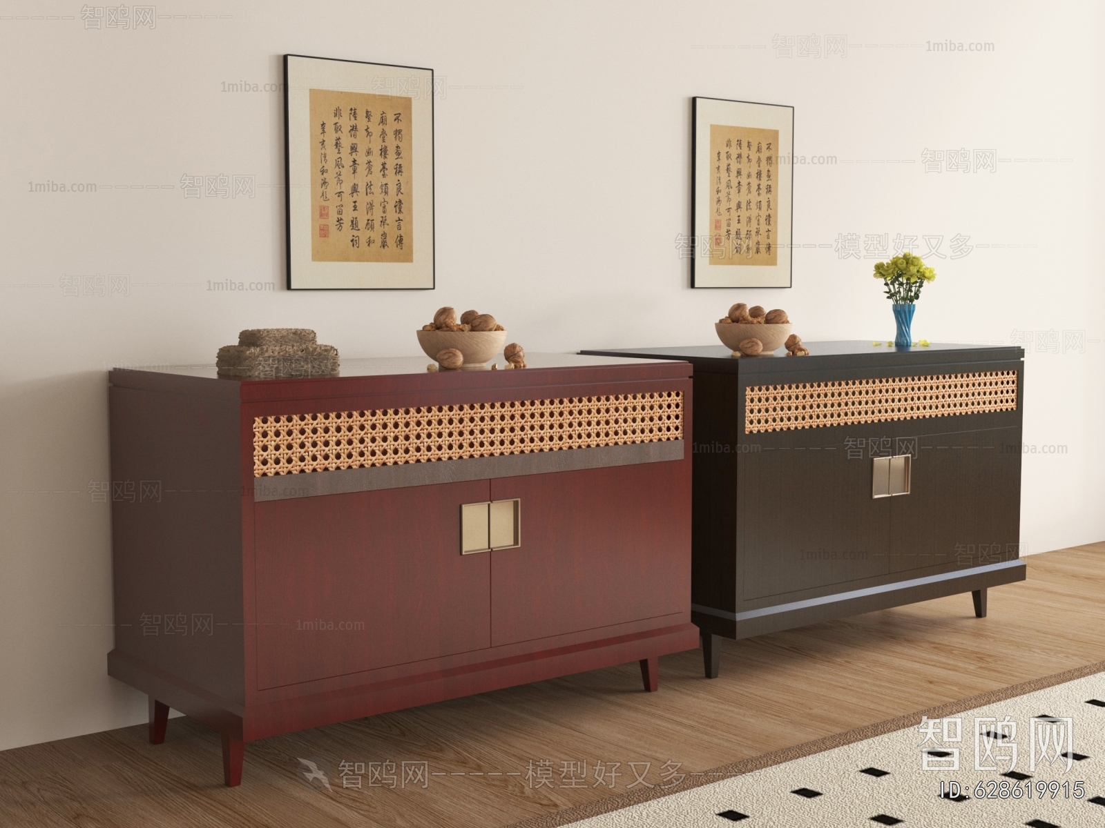 New Chinese Style Entrance Cabinet