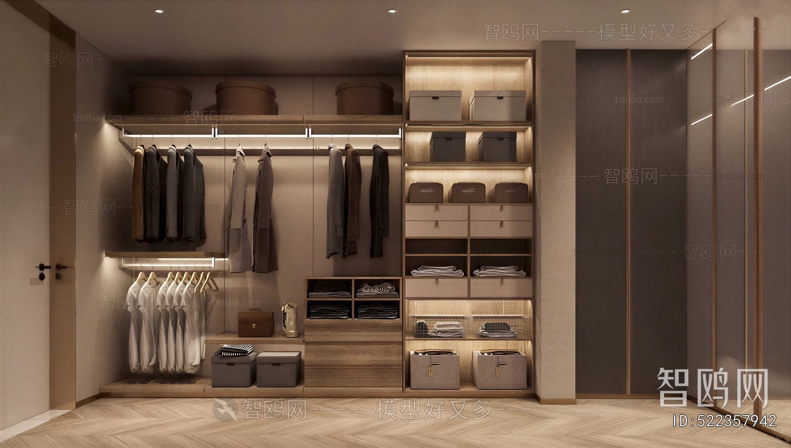 Modern Clothes Storage Area