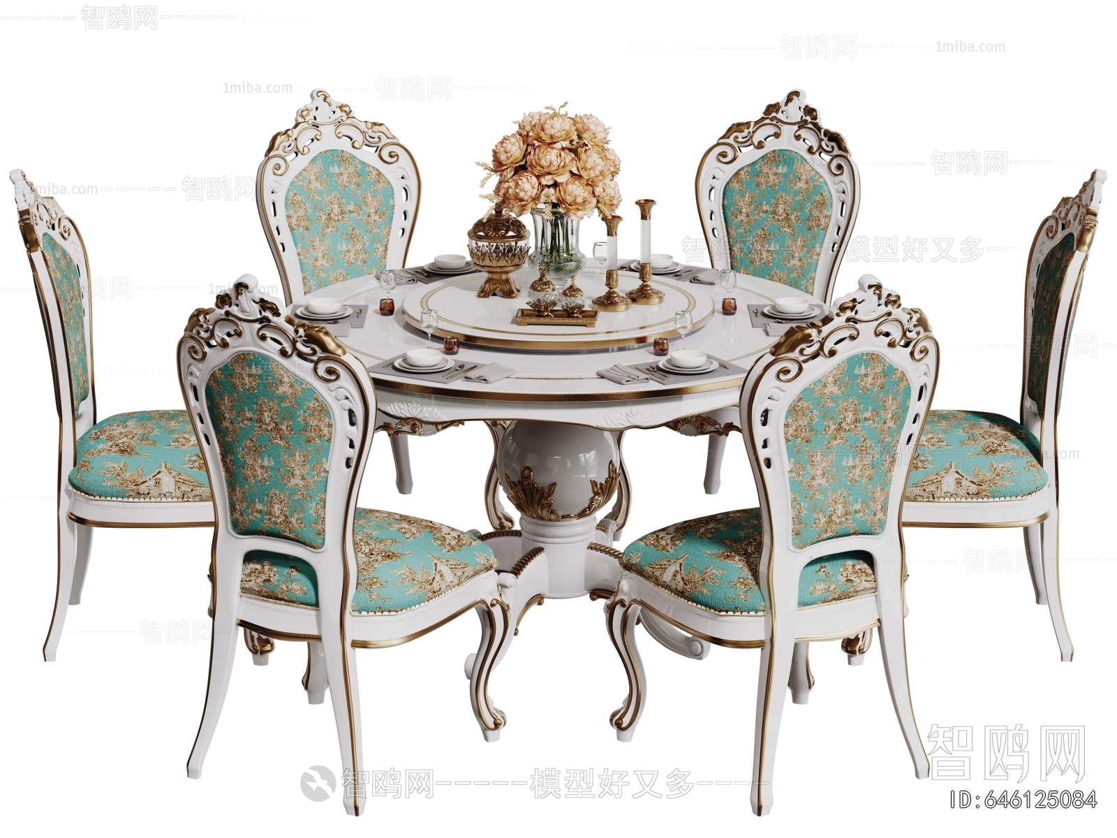 European Style Dining Table And Chairs