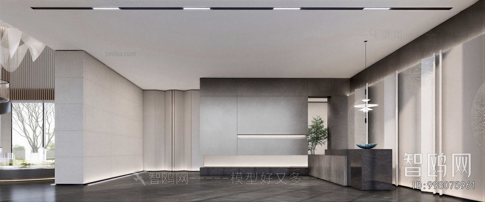 Modern Office Reception Desk