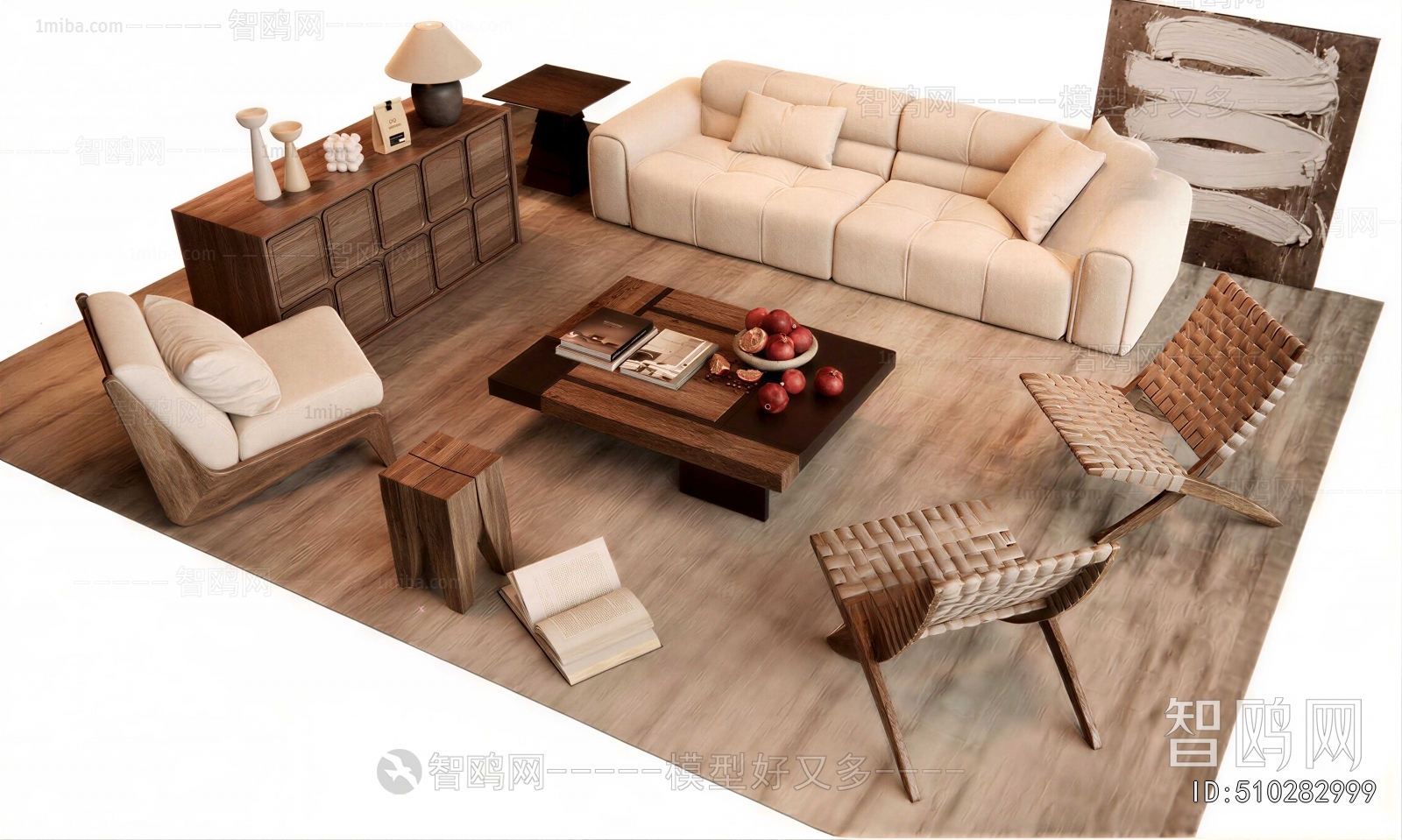 Wabi-sabi Style Sofa Combination