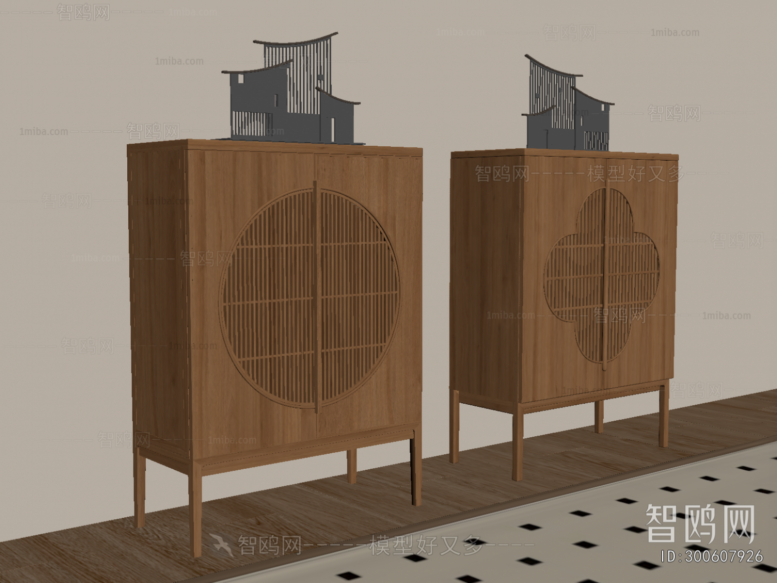 New Chinese Style Side Cabinet