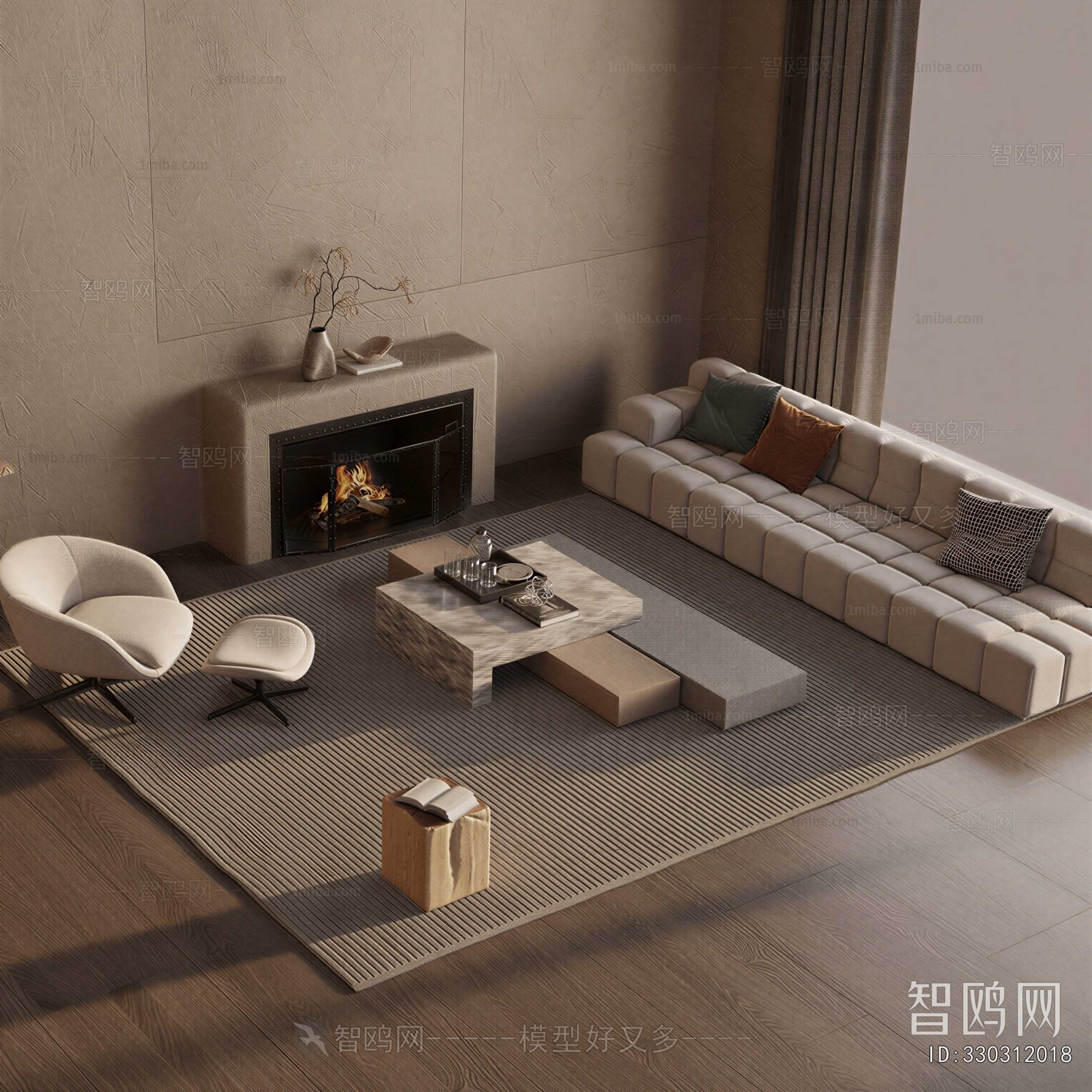 Wabi-sabi Style Sofa Combination
