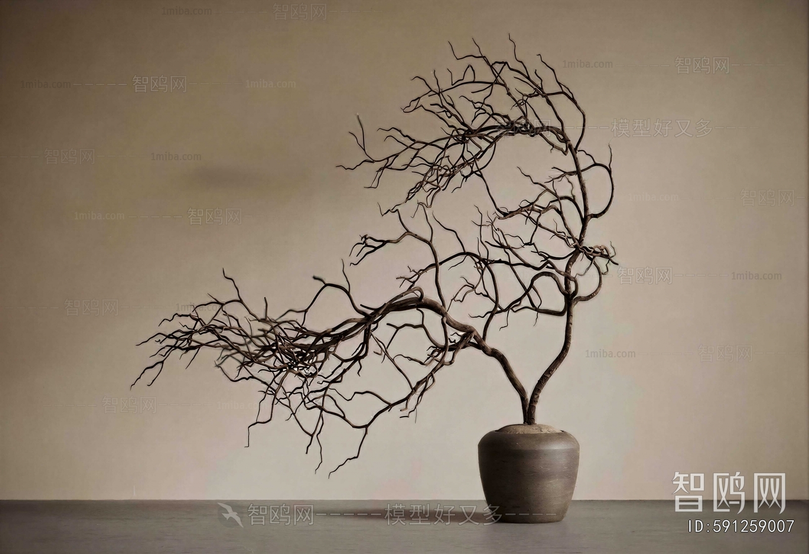 Wabi-sabi Style Ground Green Plant Potted Plants