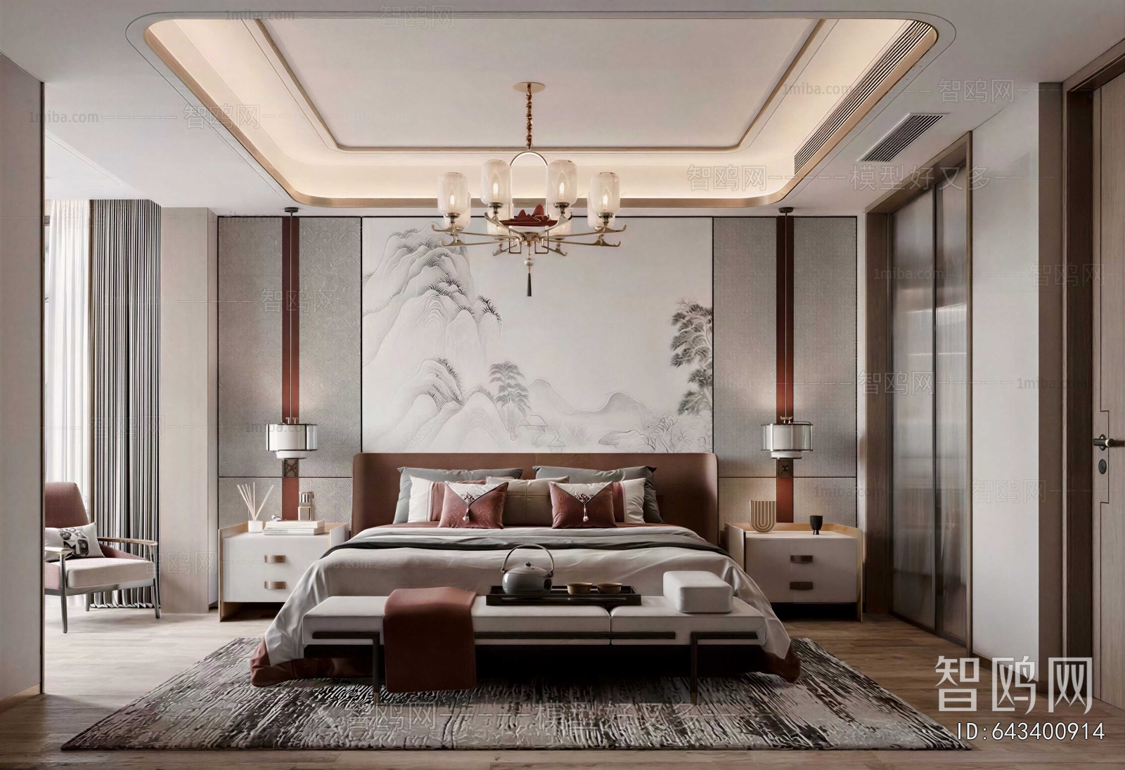 New Chinese Style Bedroom