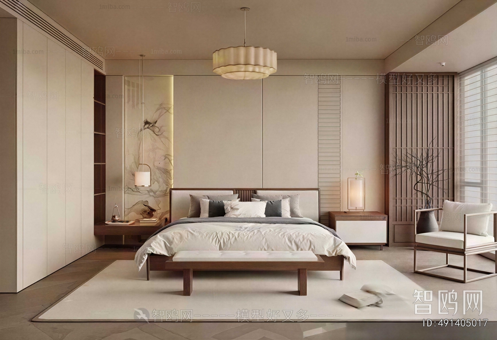 New Chinese Style Bedroom