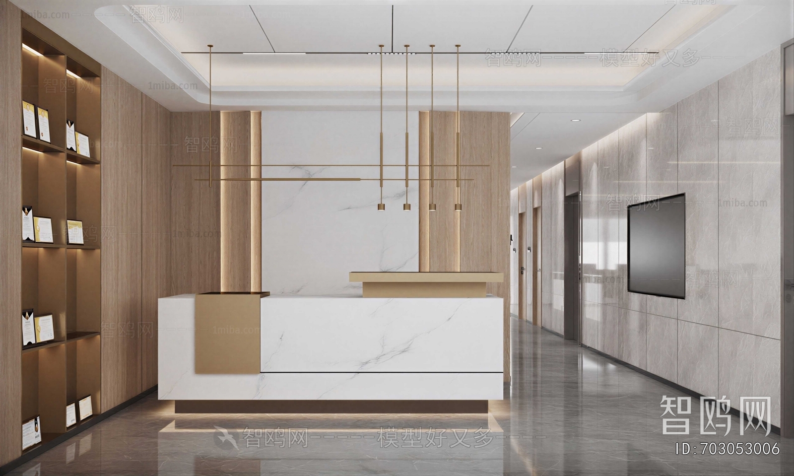 Modern Office Reception Desk