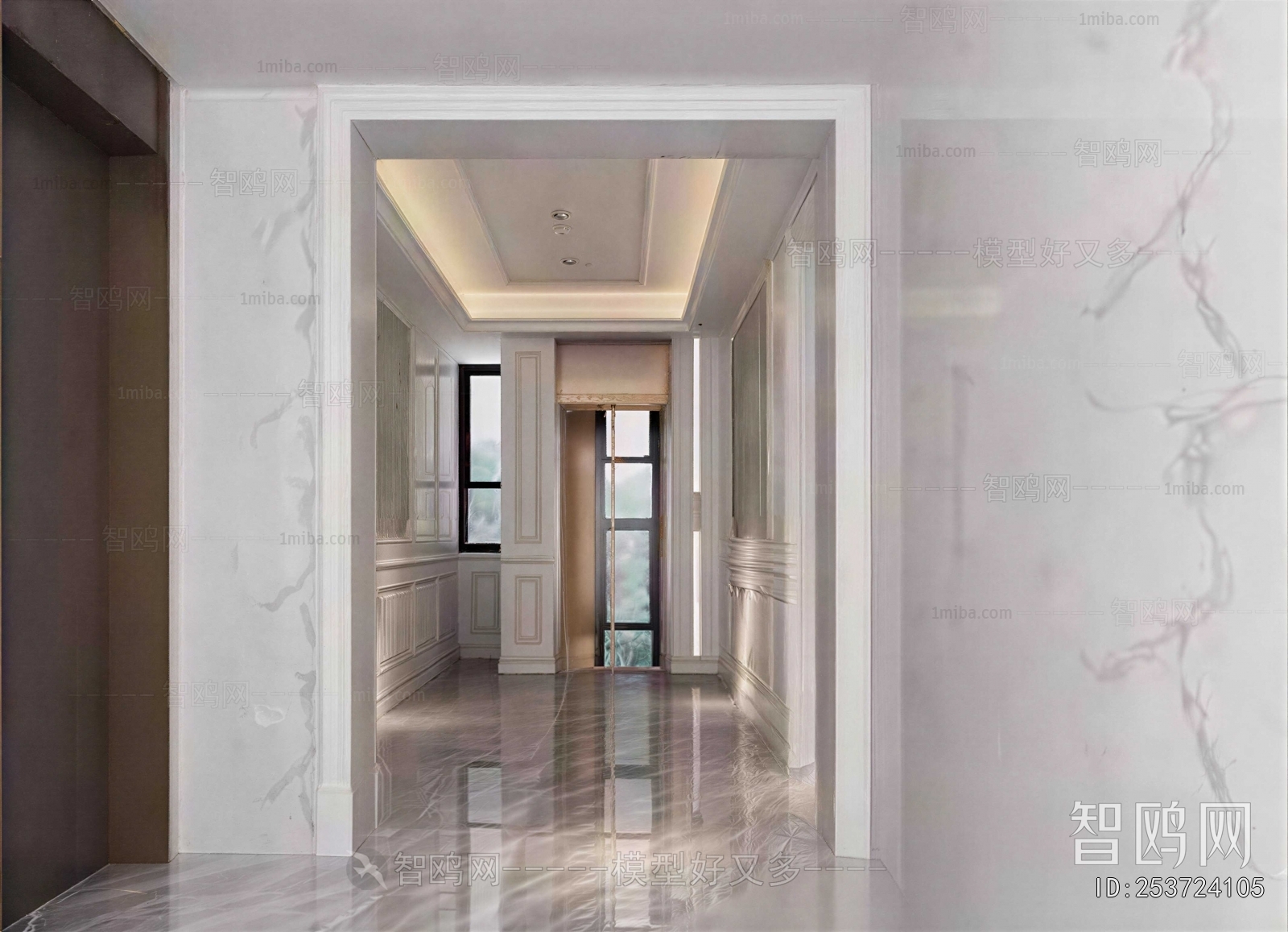 Simple European Style Hallway