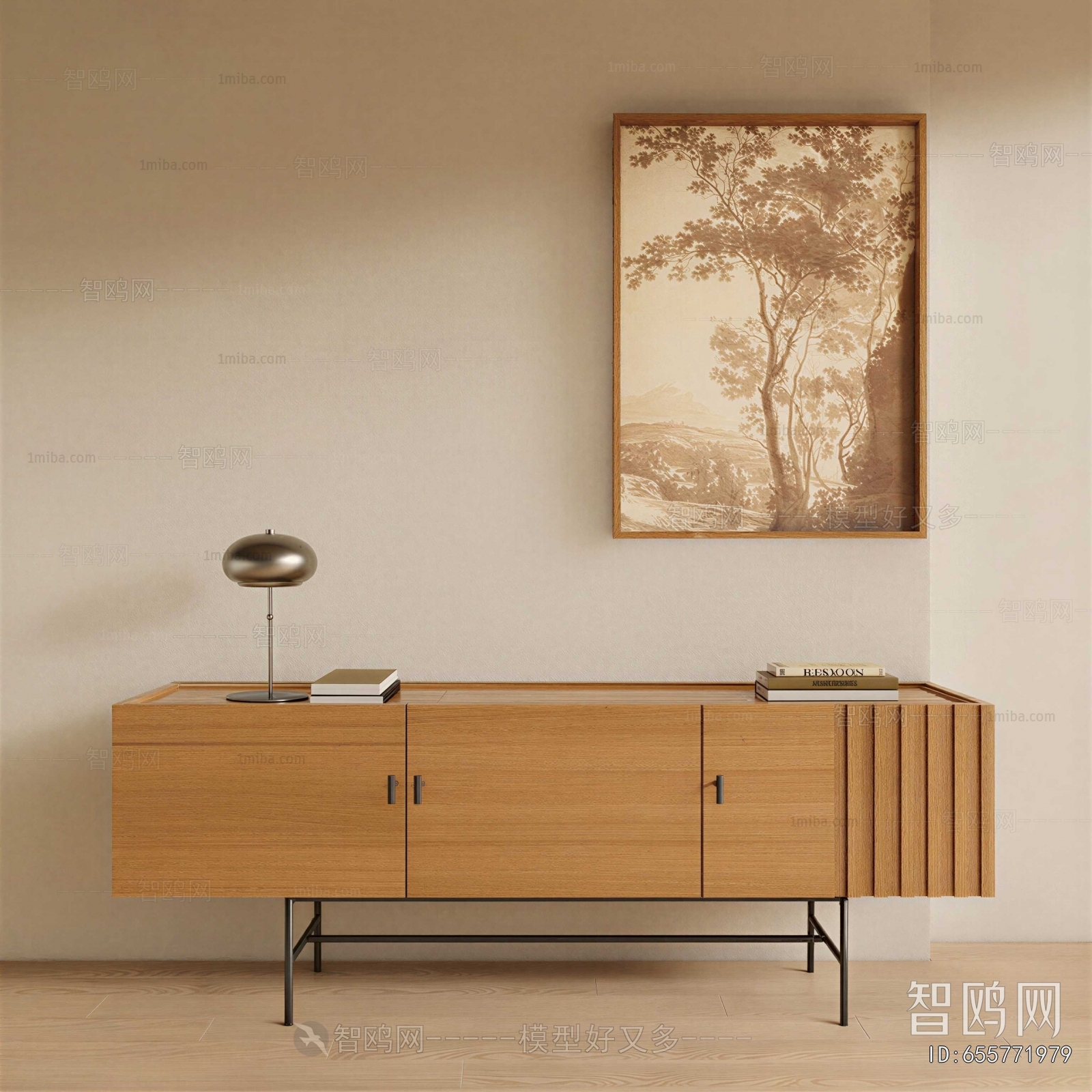 Wabi-sabi Style TV Cabinet