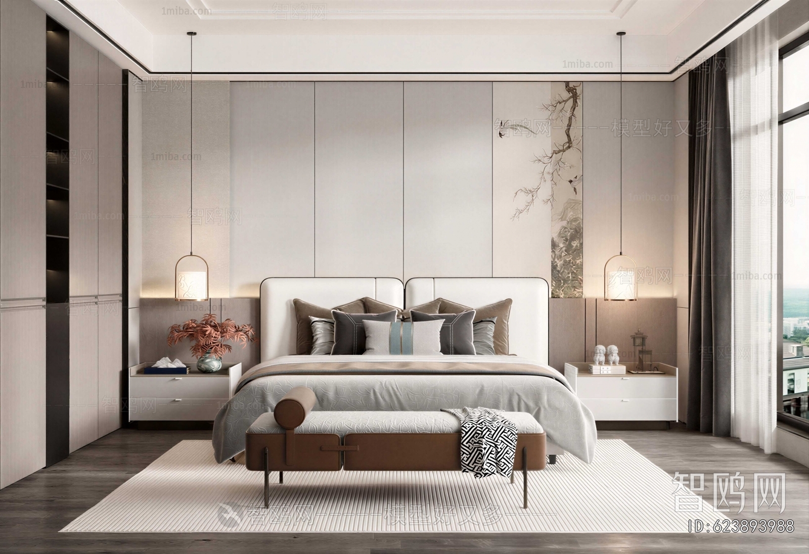 New Chinese Style Bedroom