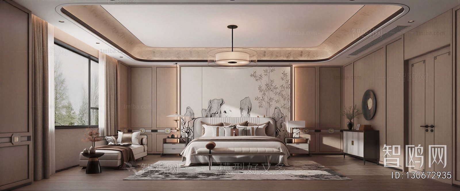 New Chinese Style Bedroom