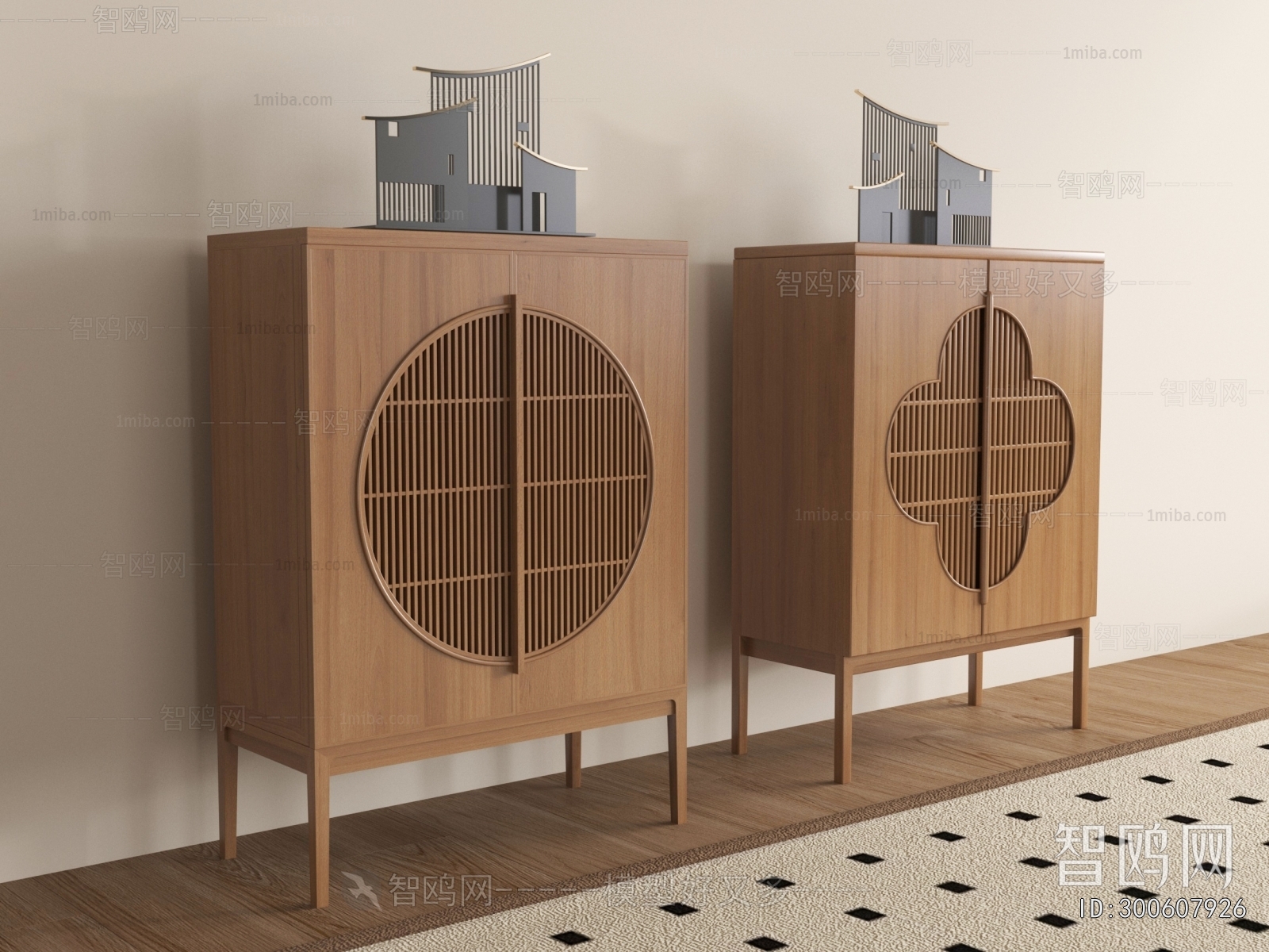 New Chinese Style Side Cabinet