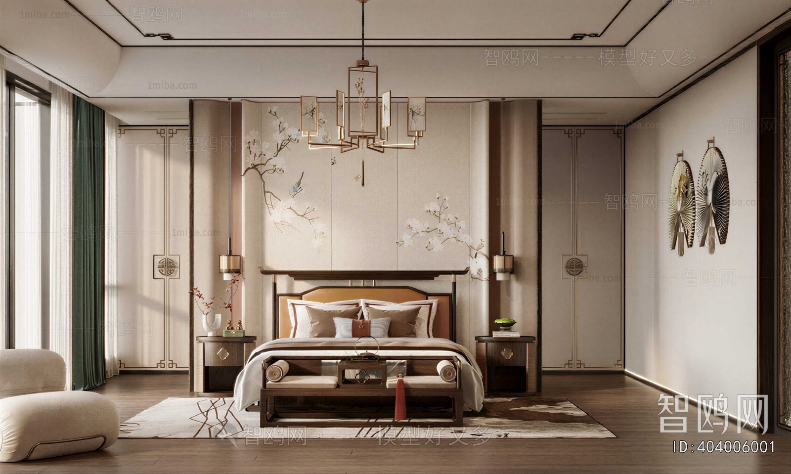 New Chinese Style Bedroom