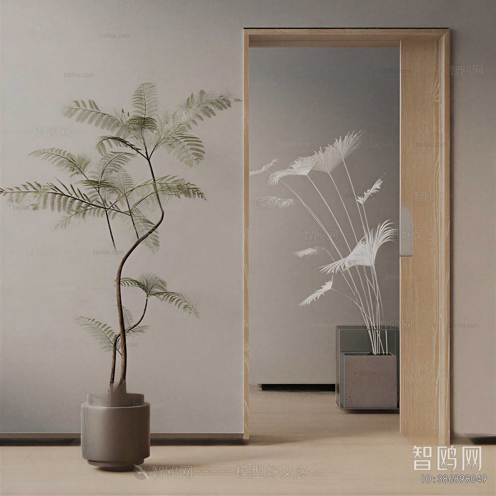 Modern Ground Green Plant Potted Plants