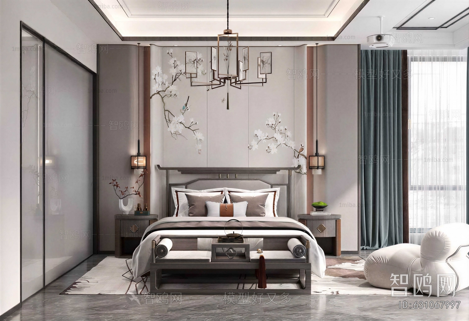 New Chinese Style Bedroom
