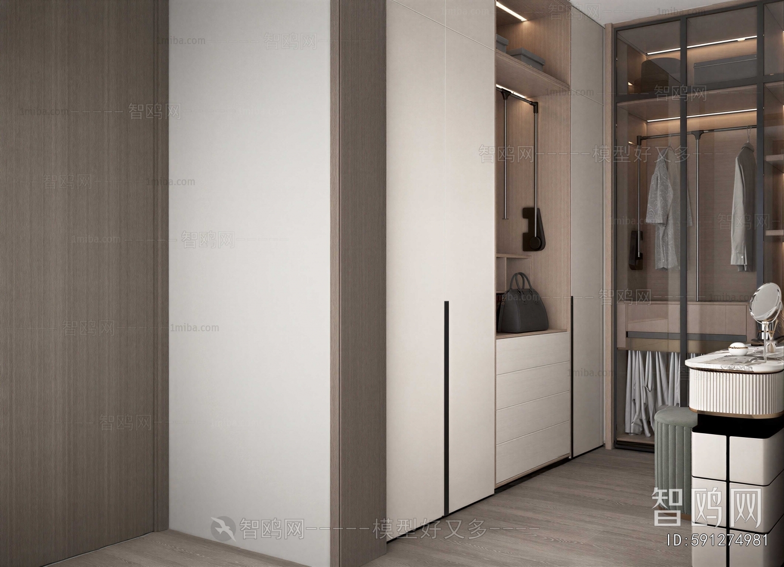 Modern Clothes Storage Area