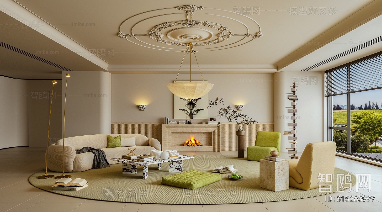 Simple European Style A Living Room