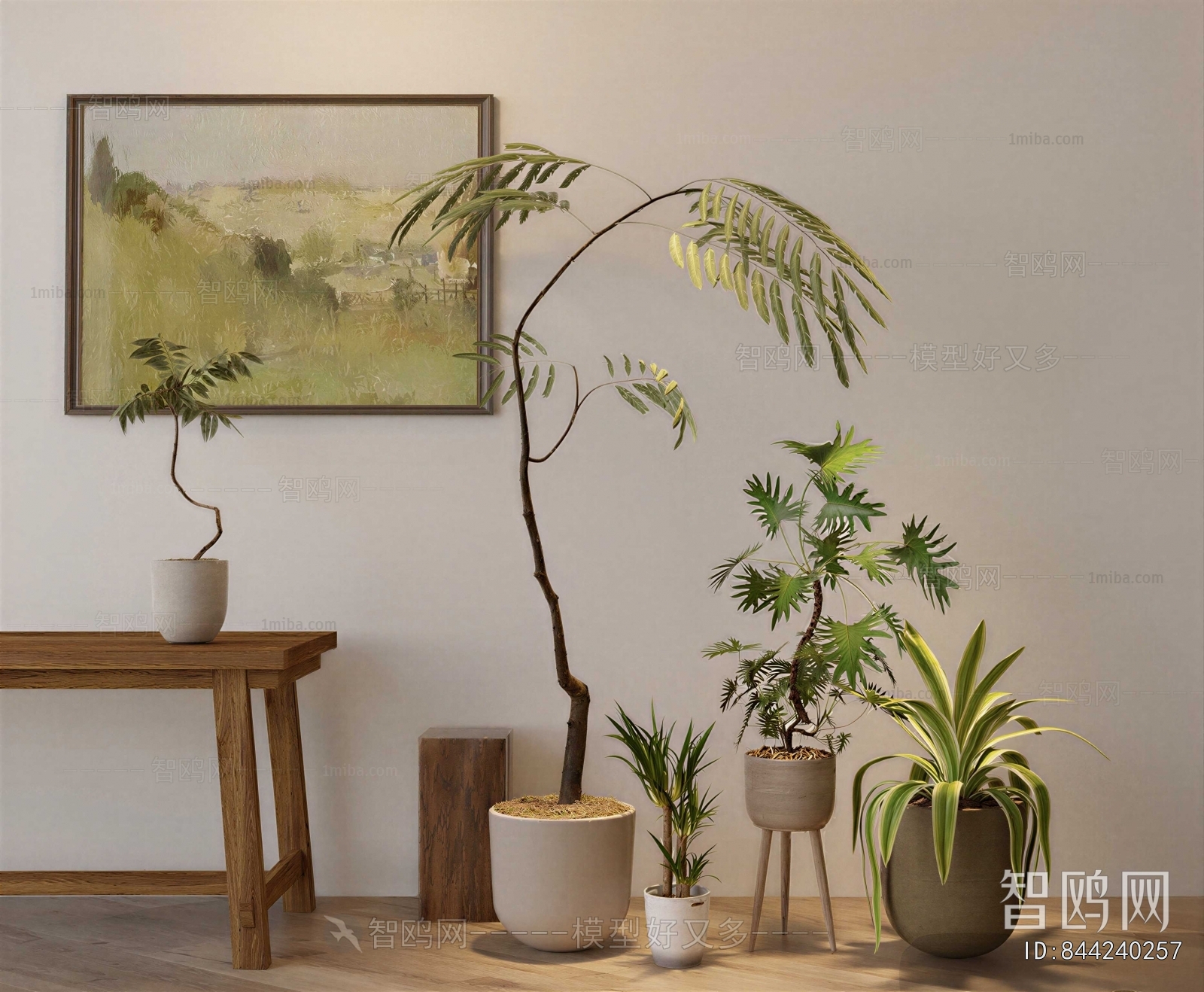 Modern Ground Green Plant Potted Plants