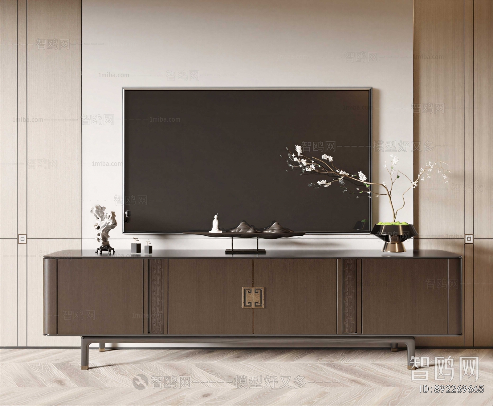 New Chinese Style TV Cabinet