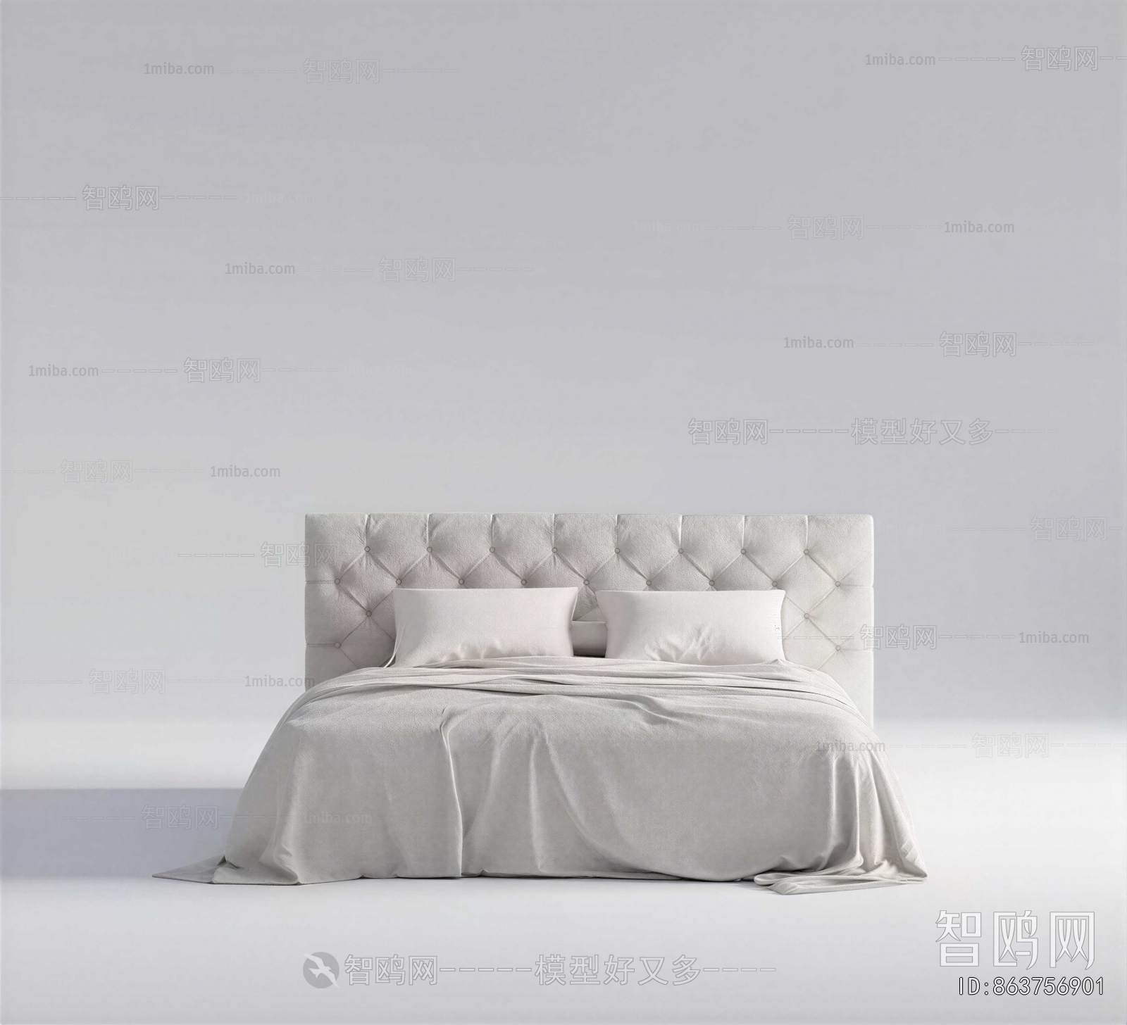 Simple European Style Double Bed