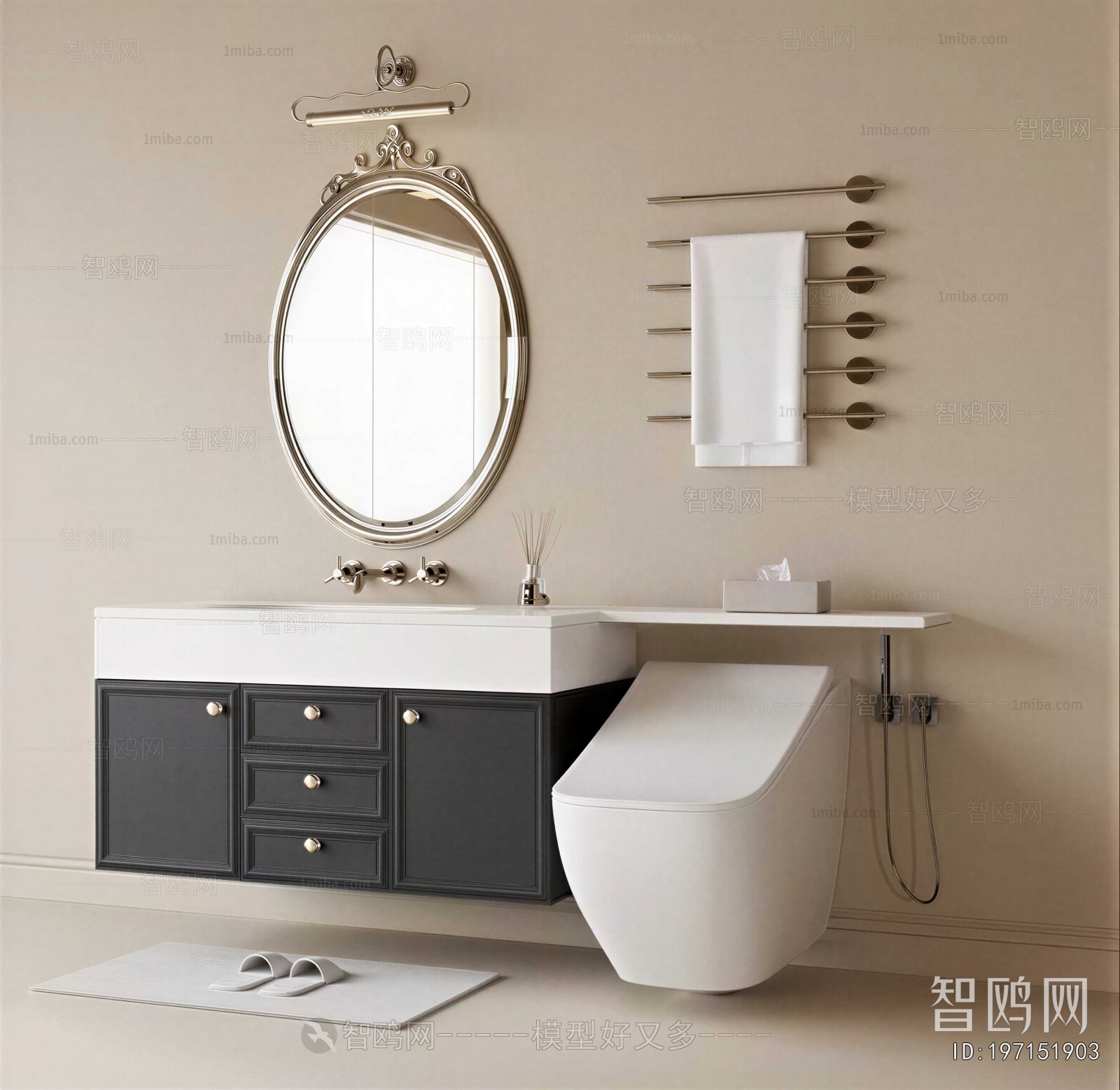 French Style Bathroom Cabinet