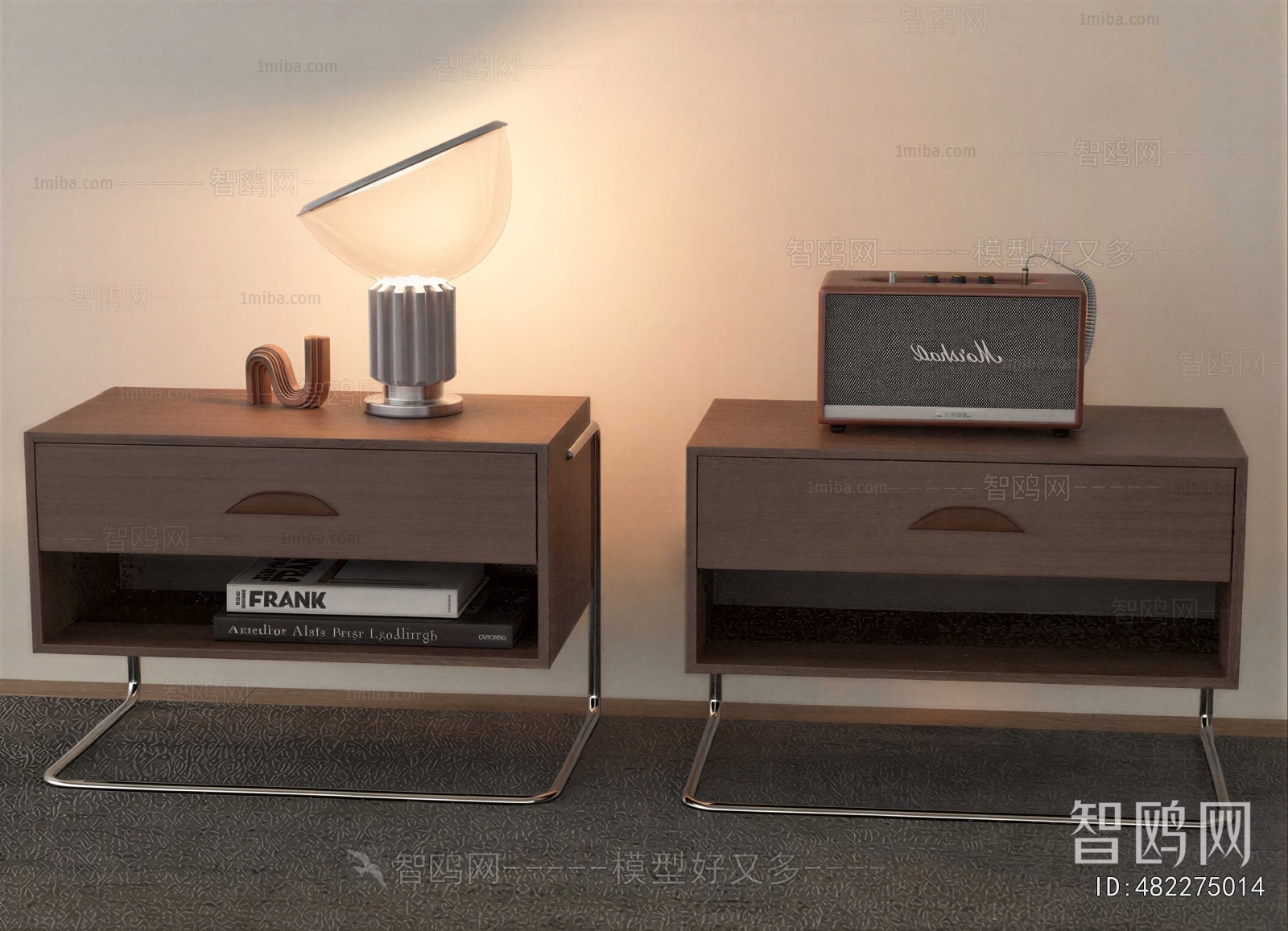 Wabi-sabi Style Bedside Cupboard