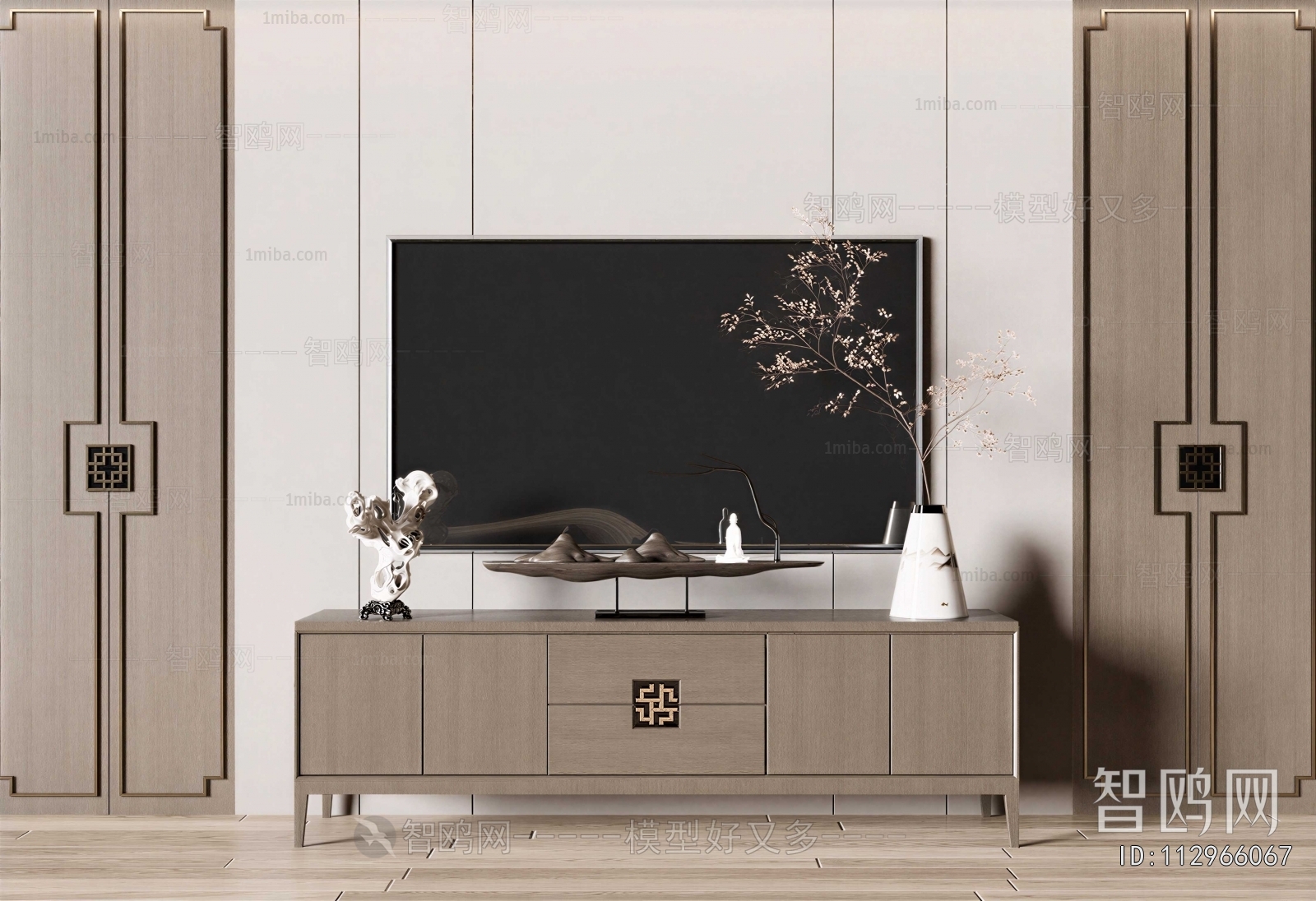 New Chinese Style TV Cabinet