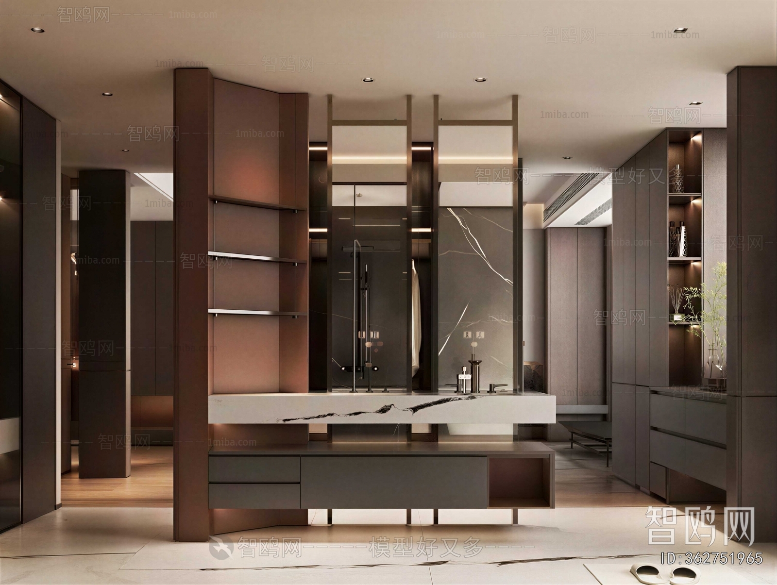 Modern Clothes Storage Area