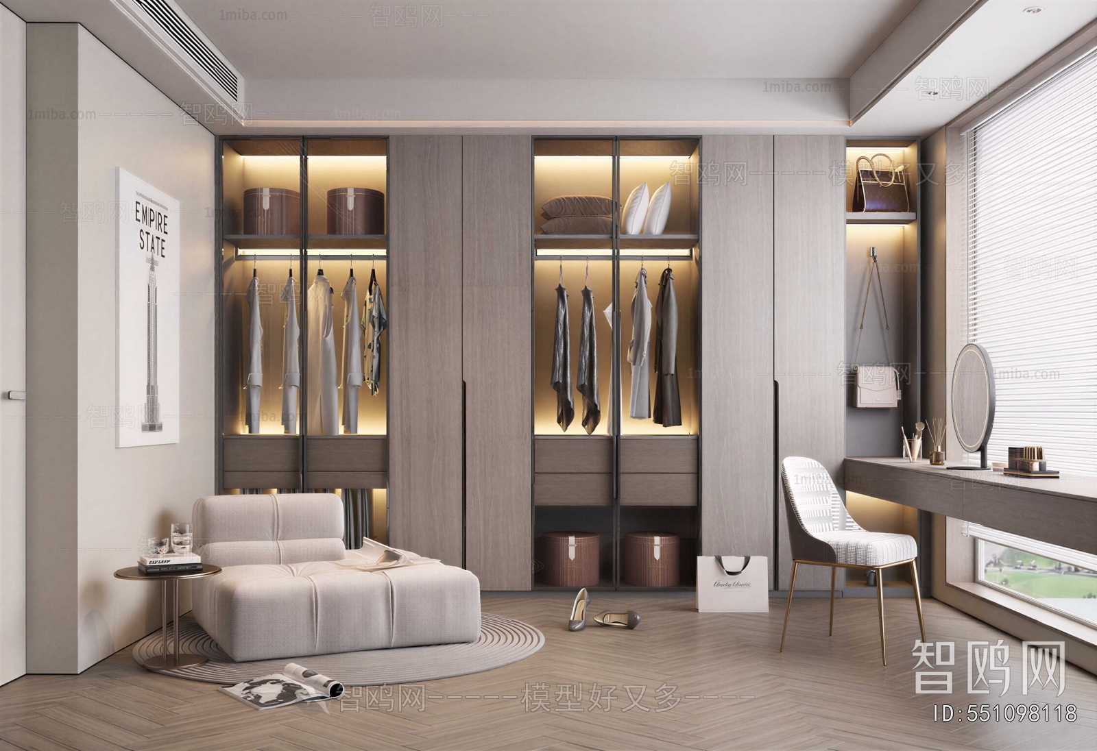 Modern Clothes Storage Area
