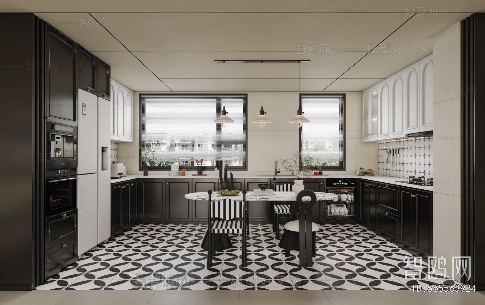 French Style Open Kitchen