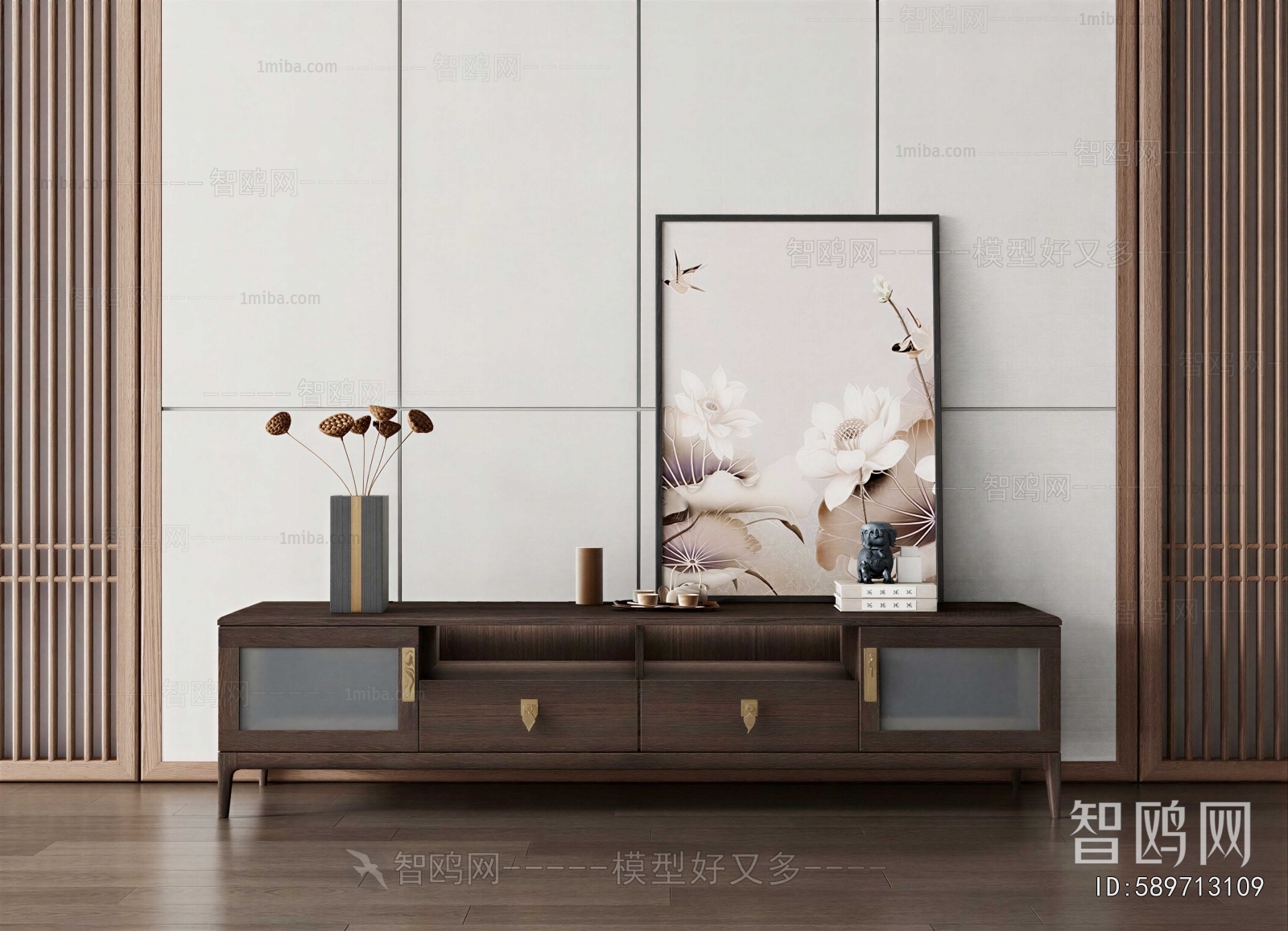 New Chinese Style TV Cabinet