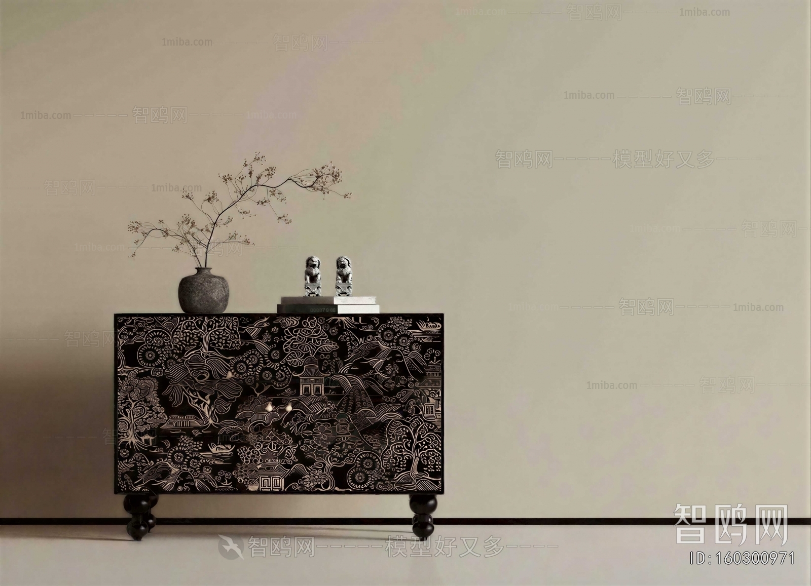 New Chinese Style Side Cabinet