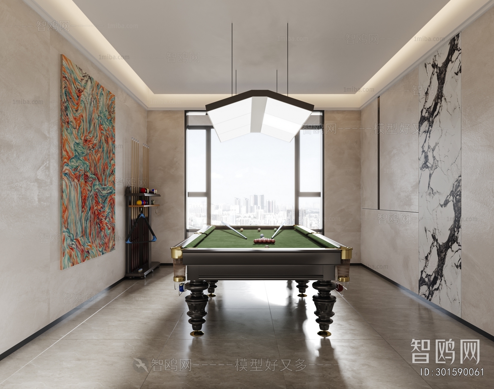 Modern Billiards Room