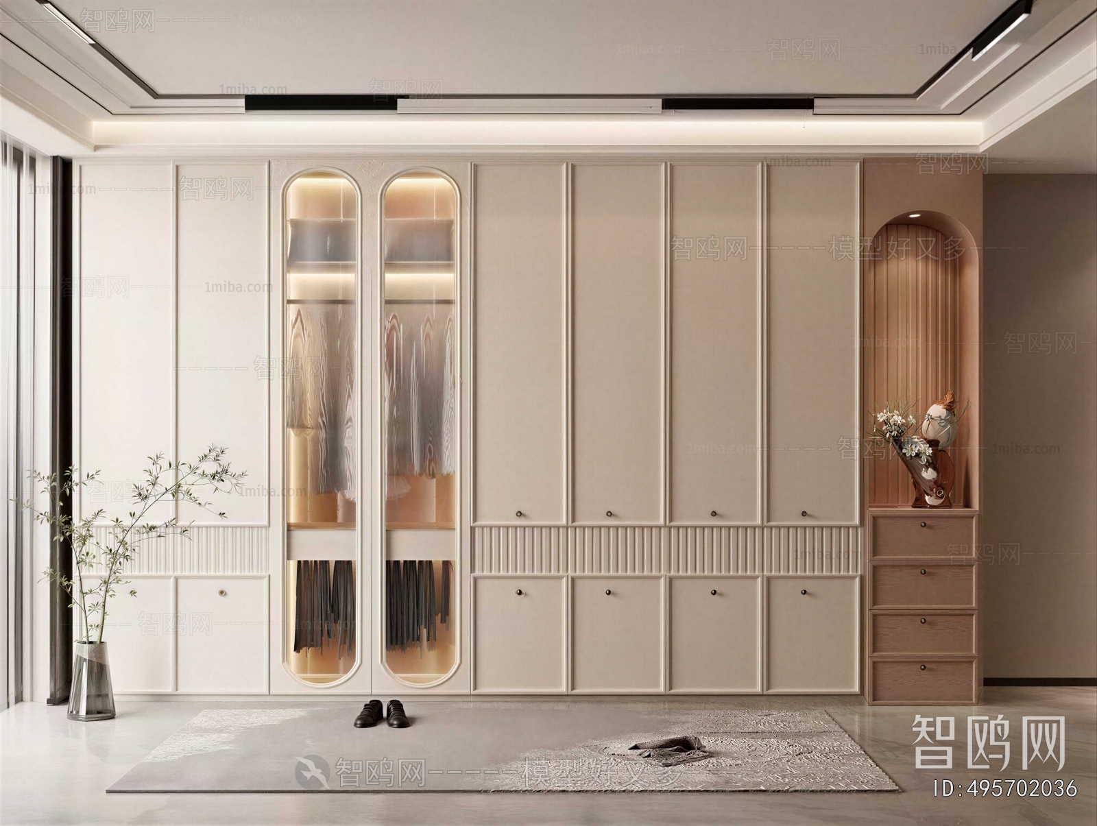 French Style Clothes Storage Area