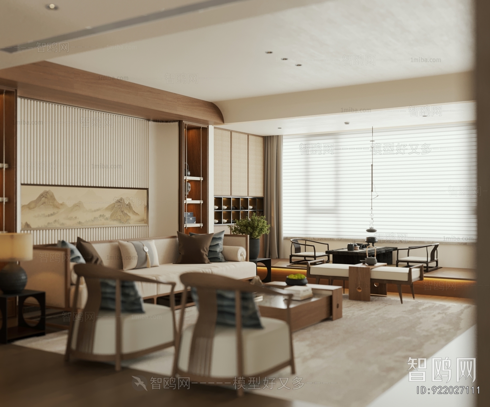 New Chinese Style A Living Room