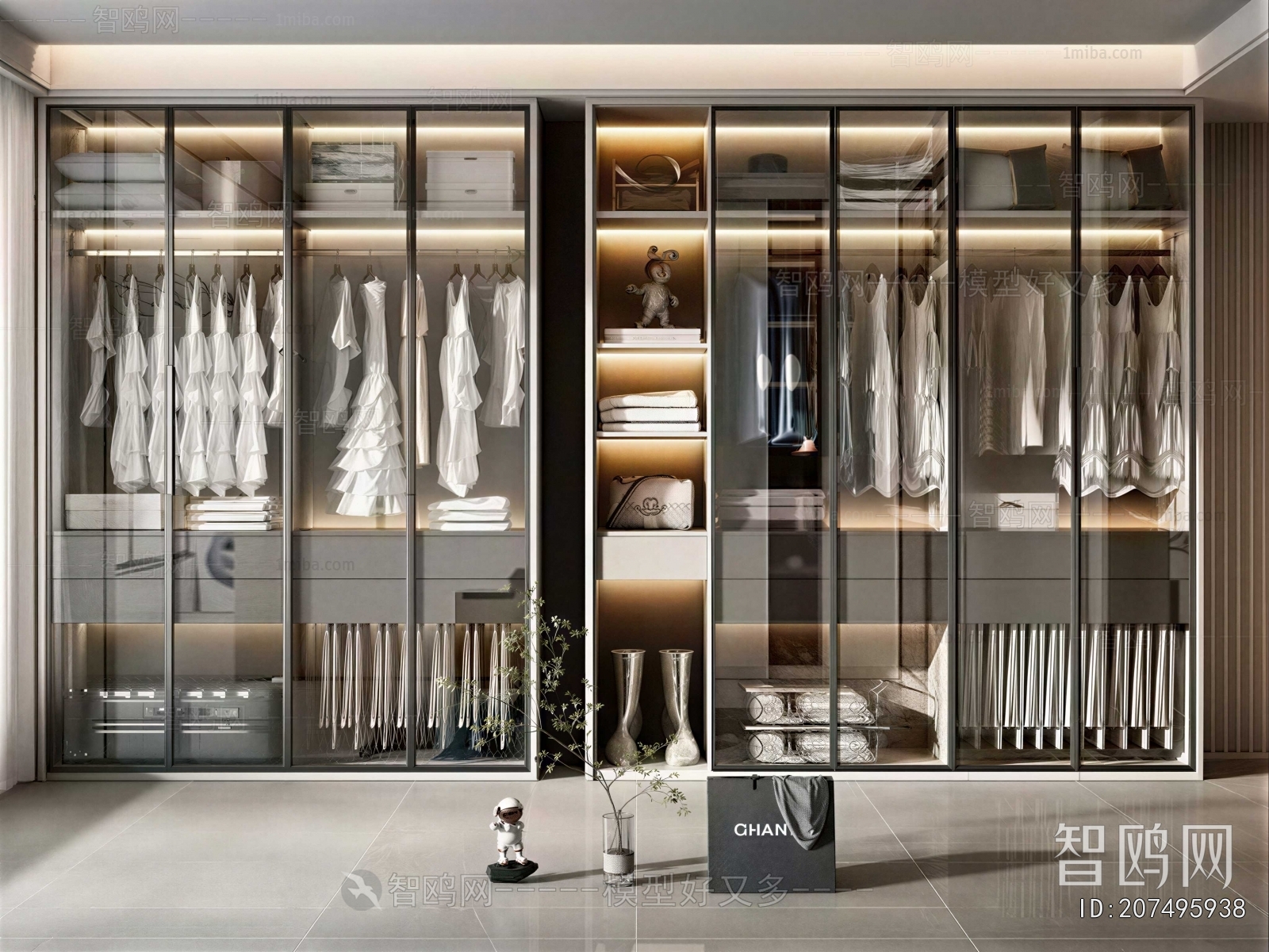 Modern Clothes Storage Area