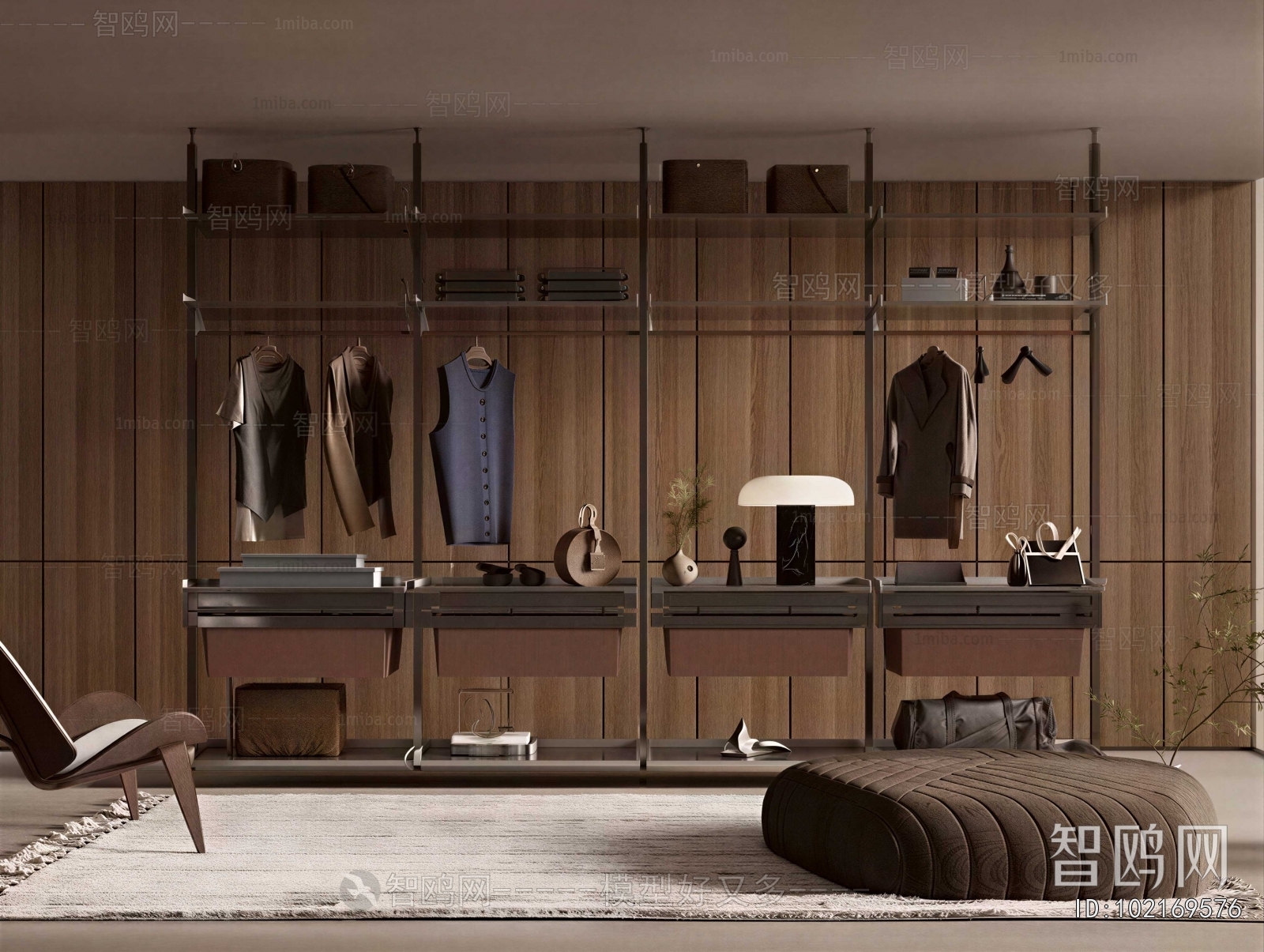 Modern Clothes Storage Area